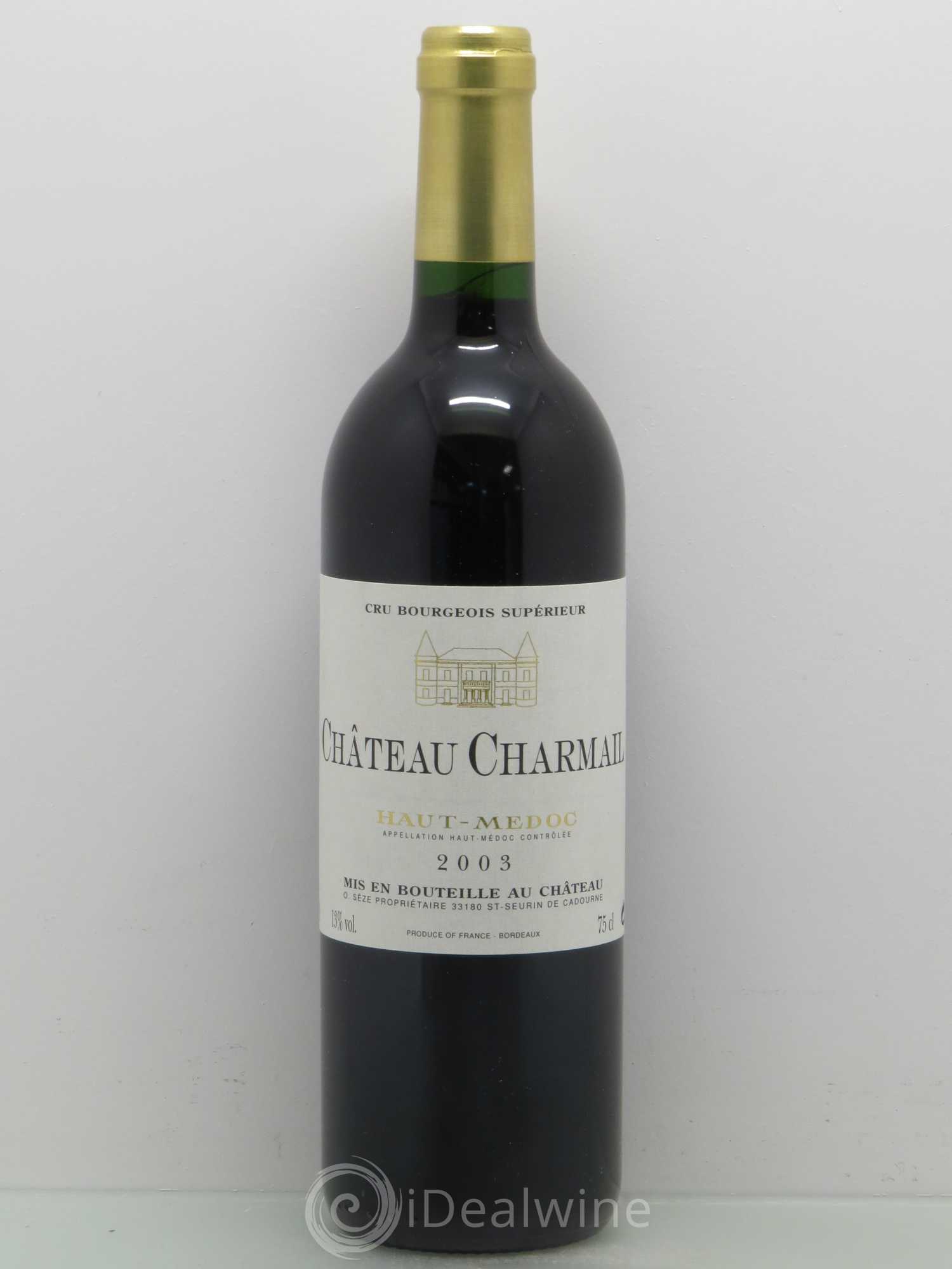 Château Charmail Cru Bourgeois 2003 - Lot de 1 bouteille - 0