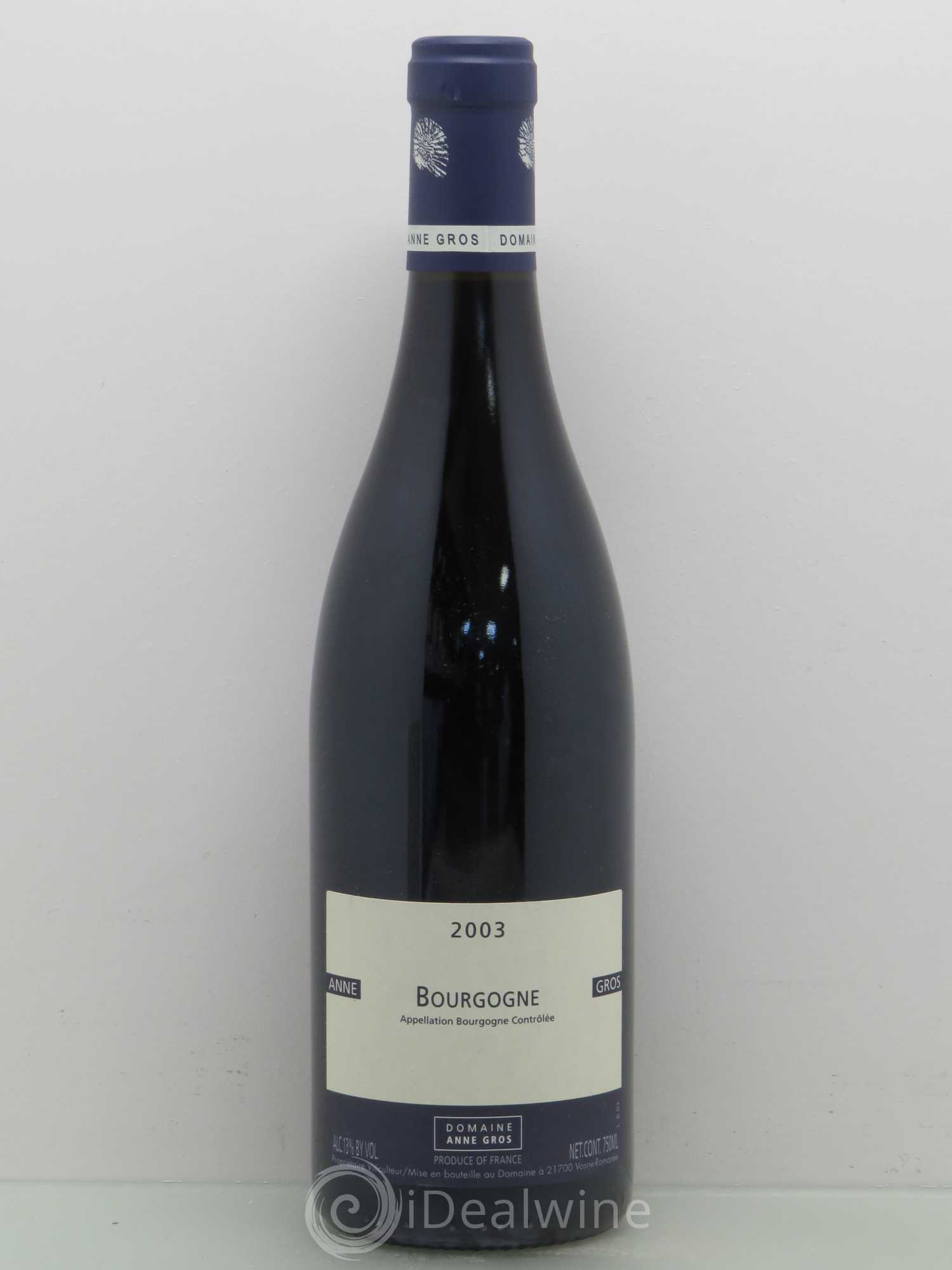 Bourgogne Anne Gros 2003 - Lot de 1 bouteille - 0