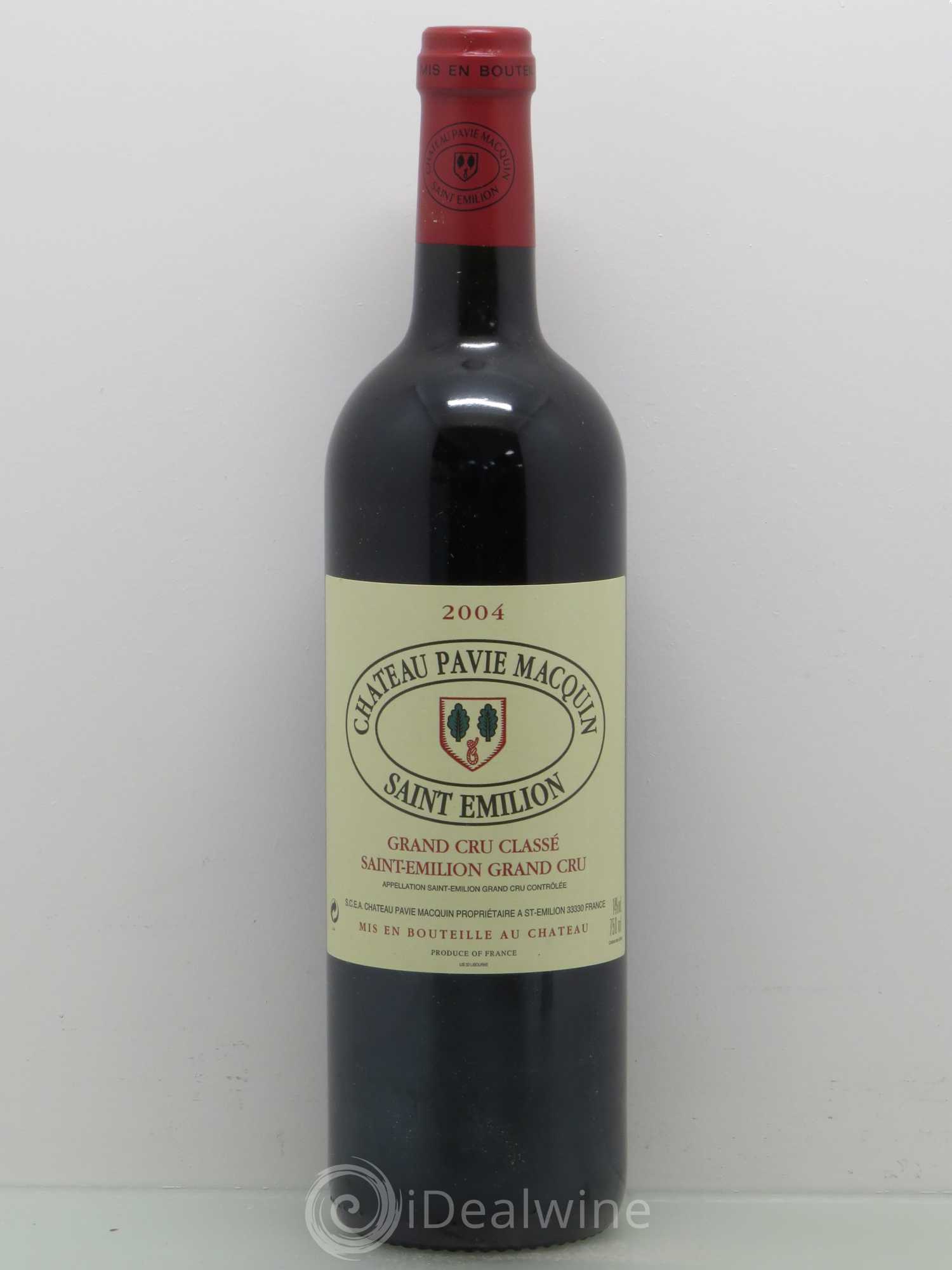 Château Pavie Macquin 1er Grand Cru Classé B 2004 - Lot de 1 bouteille - 0