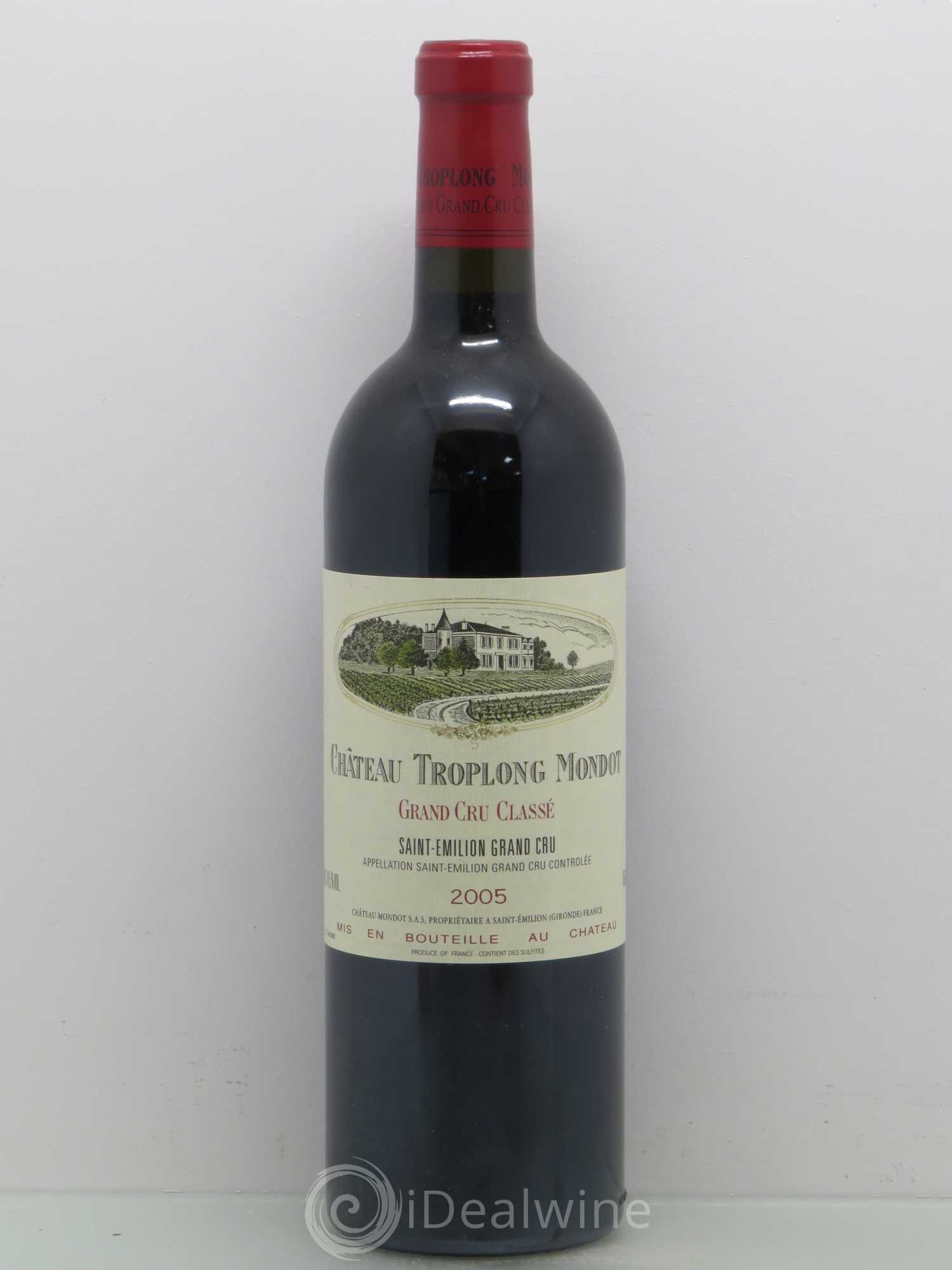Château Troplong Mondot 1er Grand Cru Classé B 2005 - Lot de 1 bouteille - 0