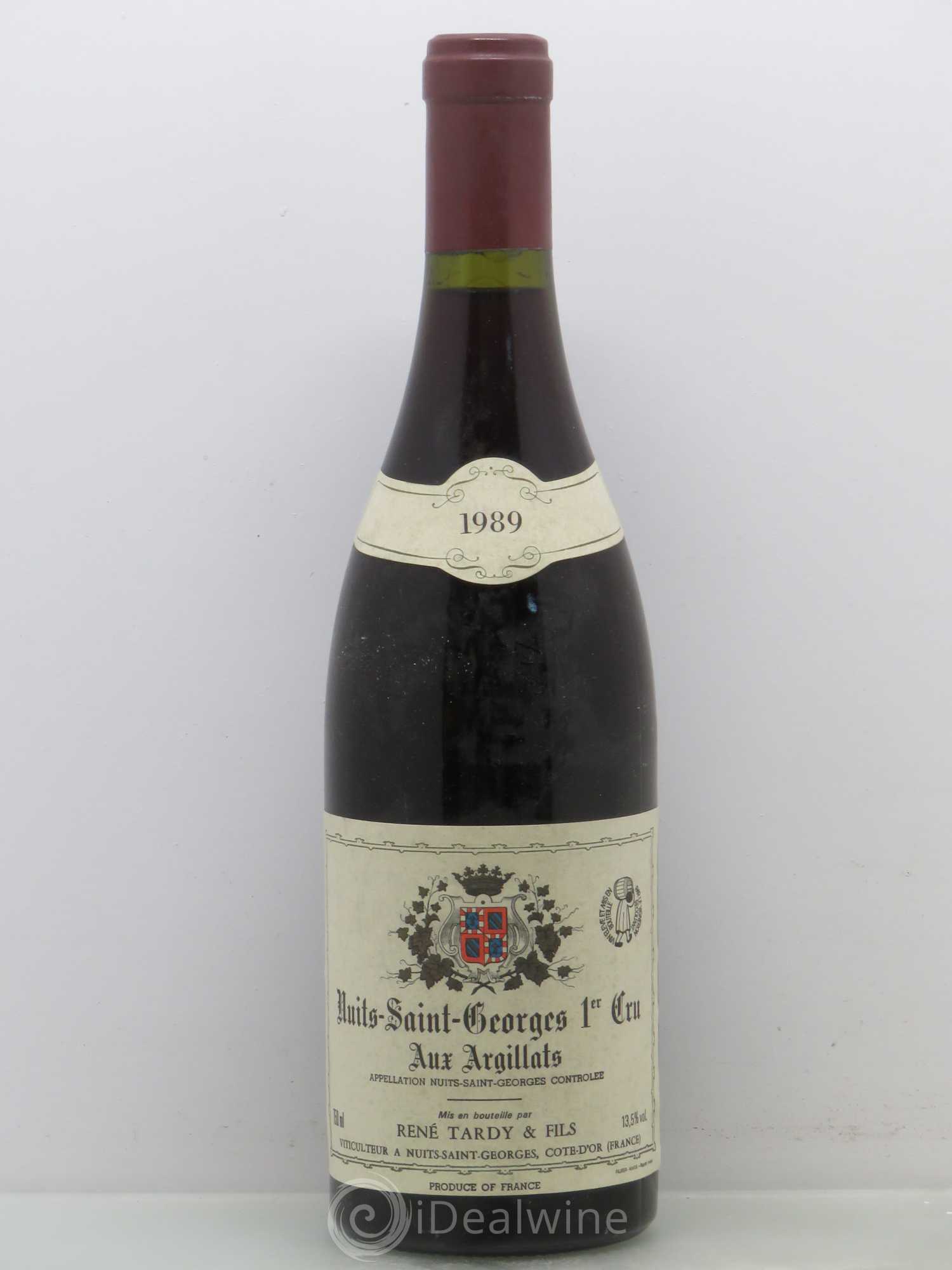 Nuits-Saint-Georges 1er Cru Aux Argillats Rene Tardy 1989 - Lot de 1 bouteille - 0