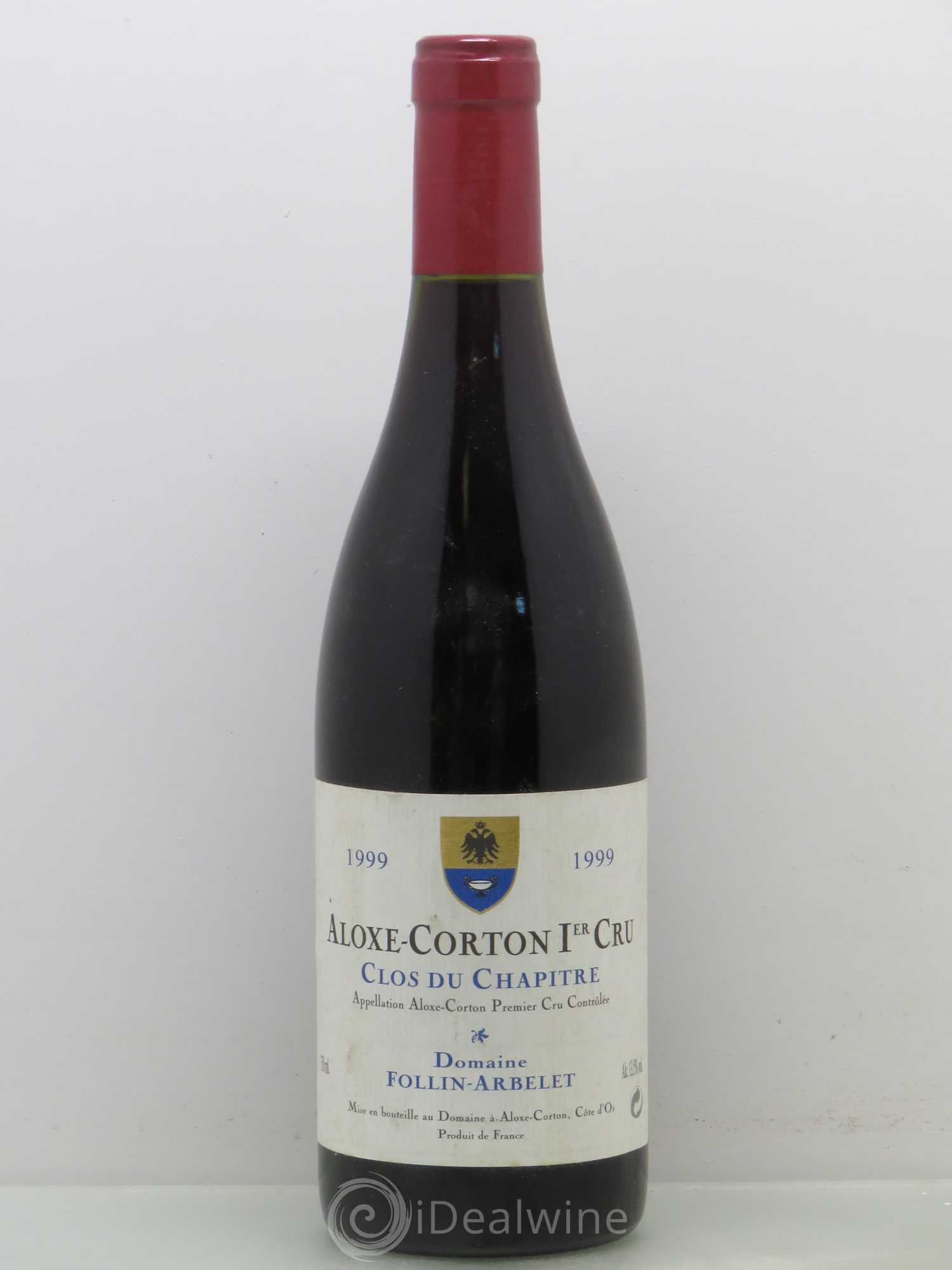 Aloxe-Corton 1er Cru Clos Du Chapitre Domaine Follin Arbelet 1999 - Posten von 1 Flasche - 0
