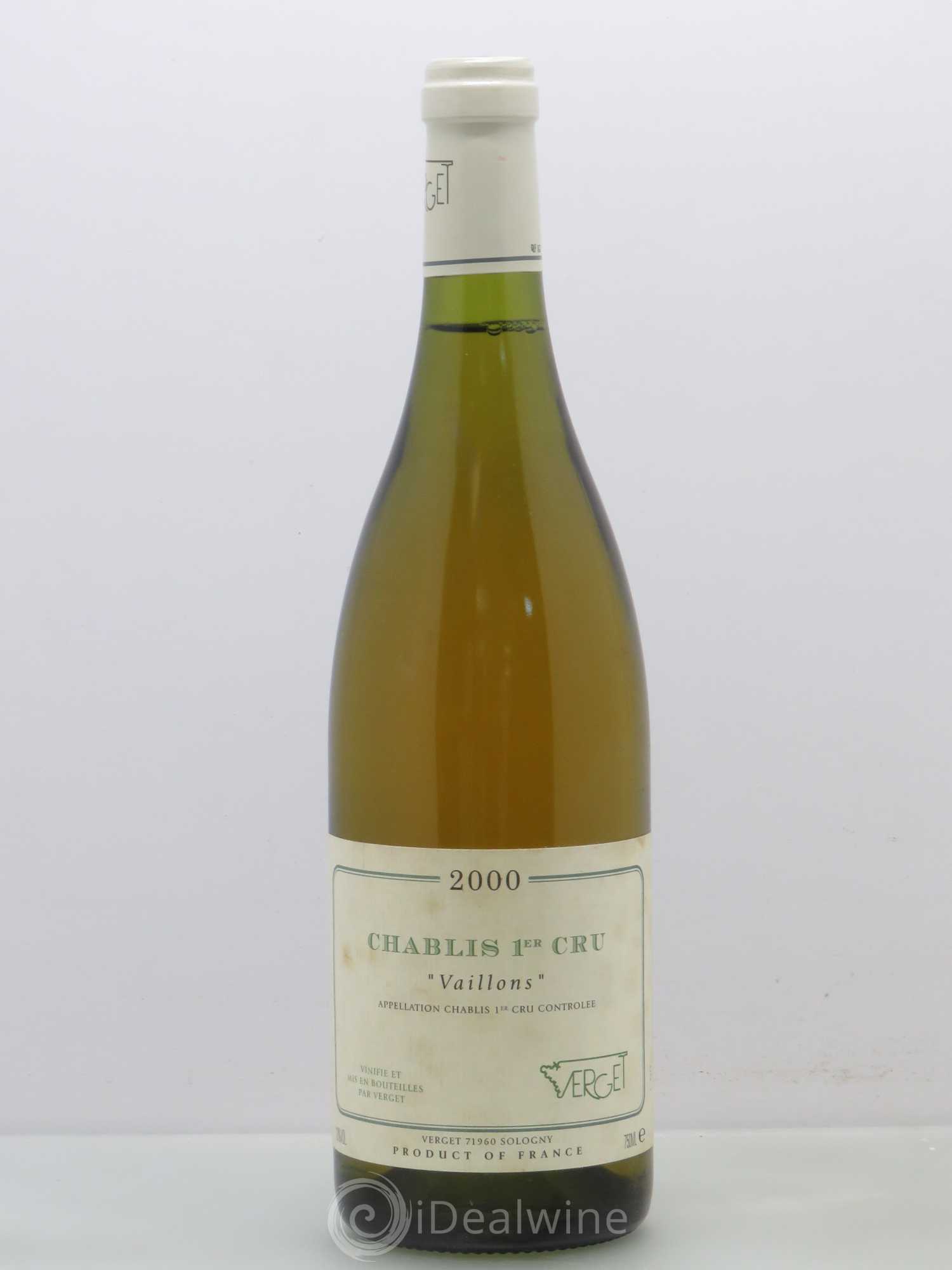 Chablis 1er Cru Vaillons Verget 2000 - Lot de 1 bouteille - 0