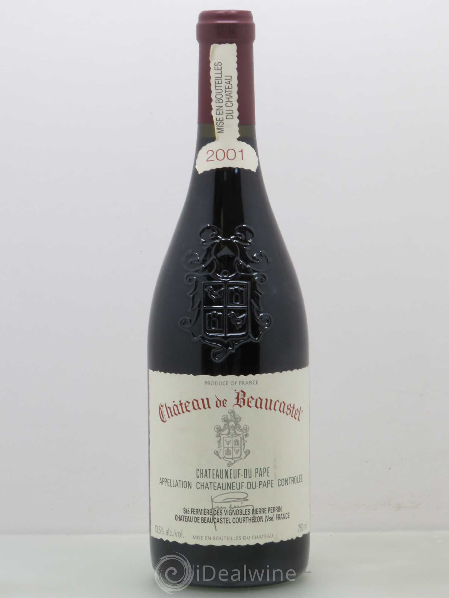Châteauneuf-du-Pape Château de Beaucastel Famille Perrin 2001 - Lot de 1 bouteille - 0