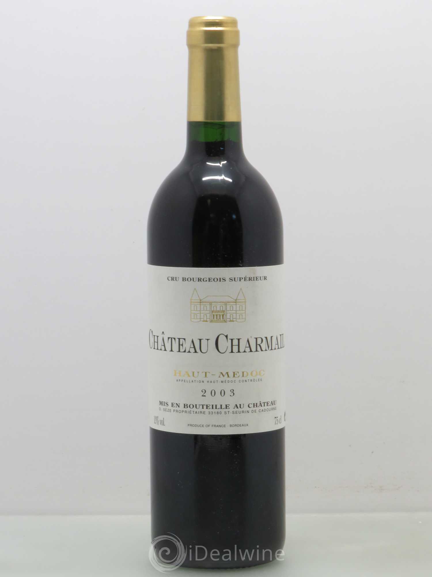 Château Charmail Cru Bourgeois 2003 - Lot de 1 bouteille - 0