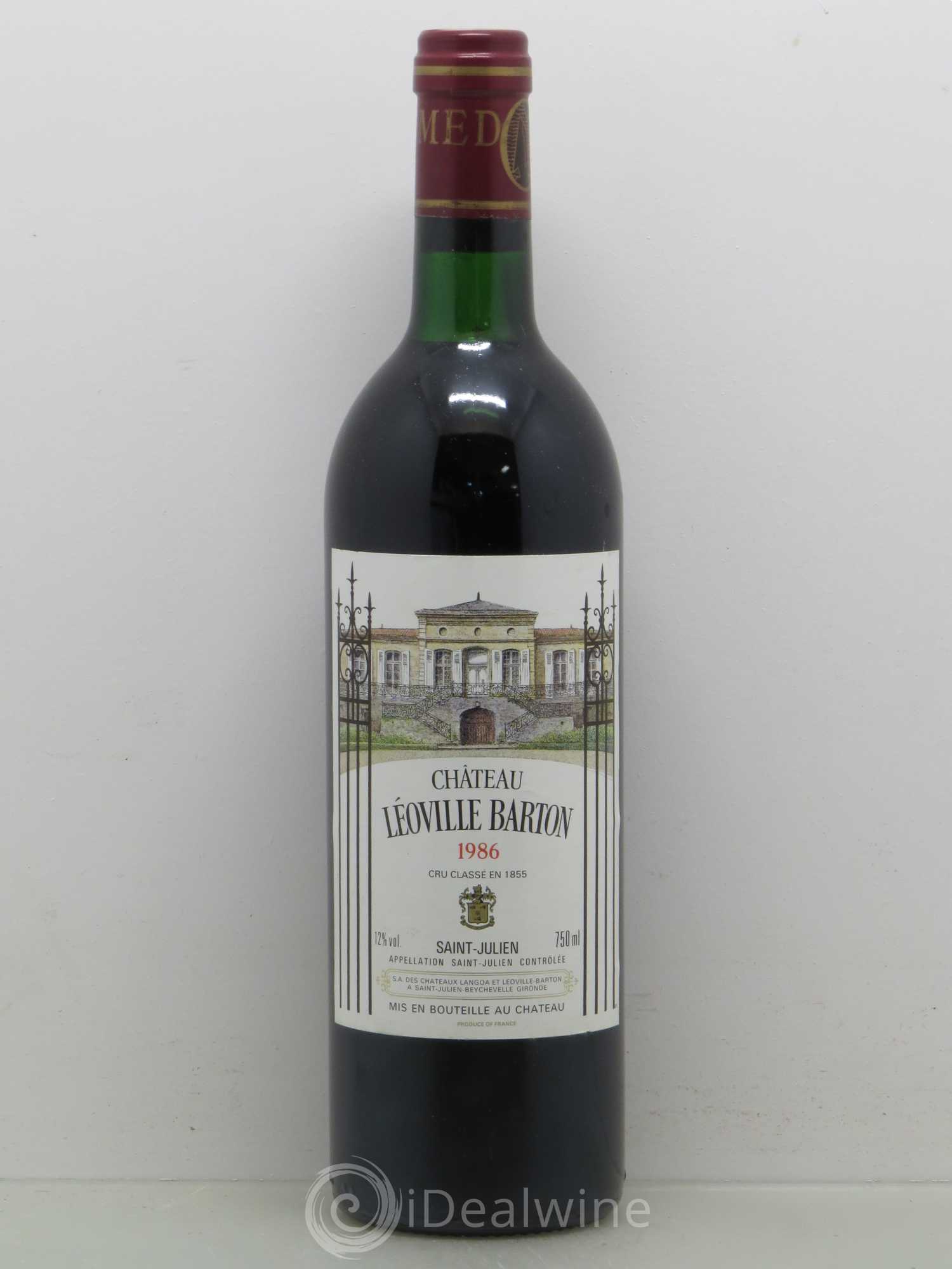 Château Léoville Barton 2ème Grand Cru Classé 1986 - Lot de 1 bouteille - 0