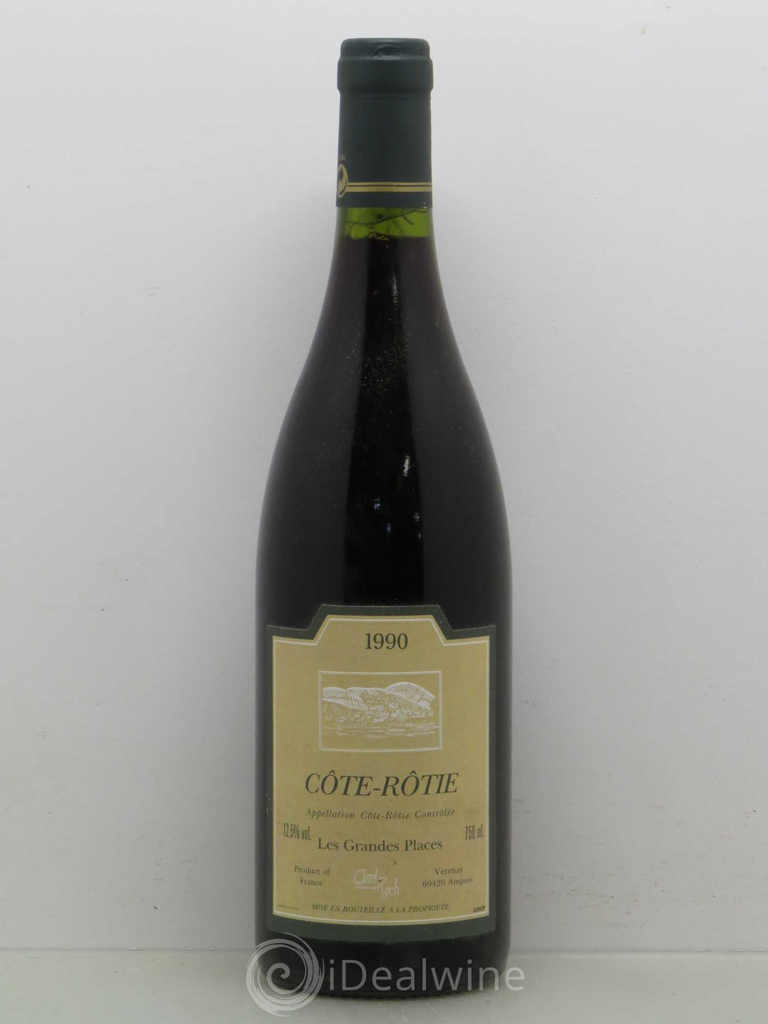Côte-Rôtie Les Grandes Places Clusel-Roch 1990 - Lot de 1 bouteille - 0