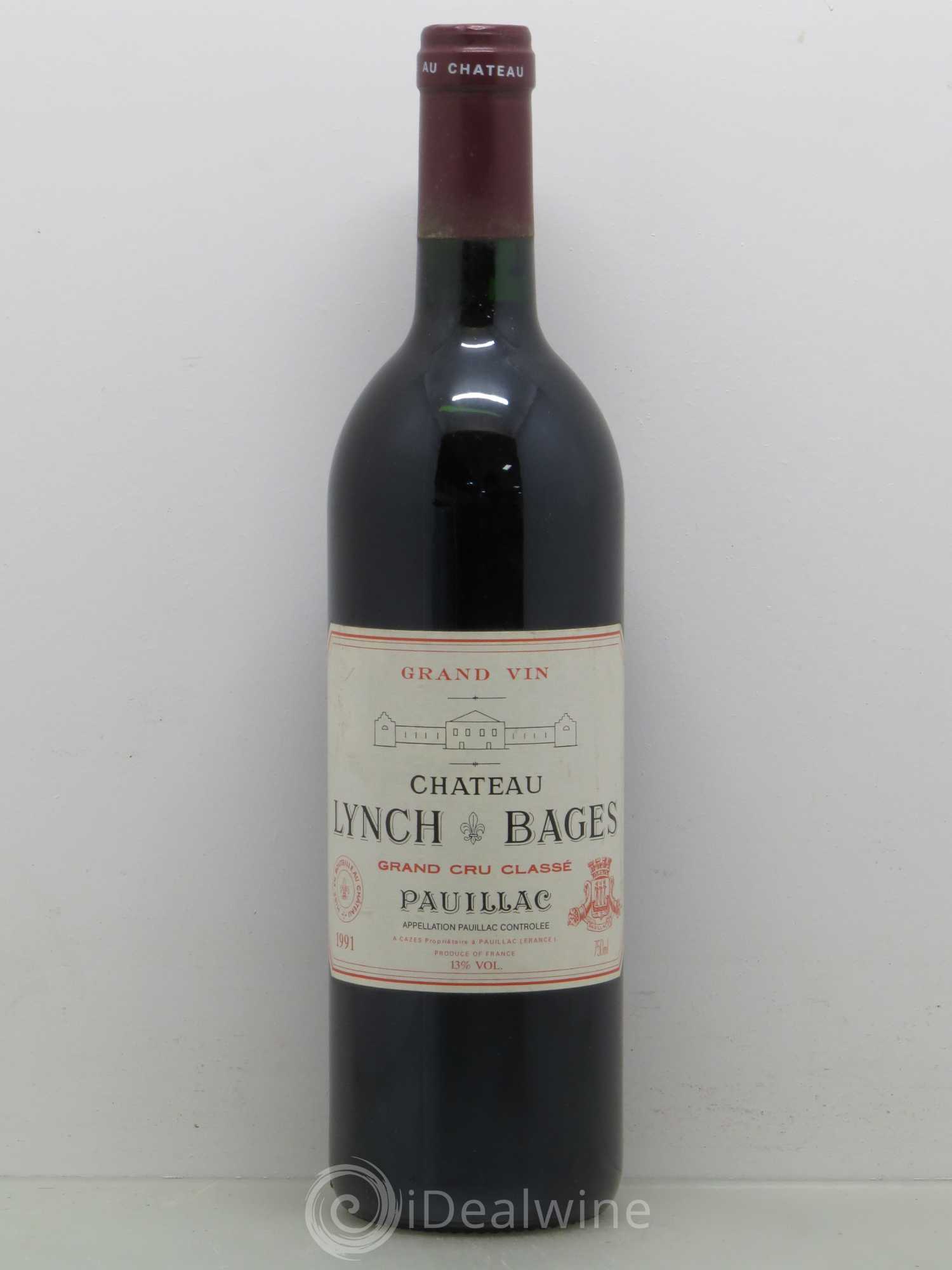 Château Lynch Bages 5ème Grand Cru Classé 1991 - Lot de 1 bouteille - 0