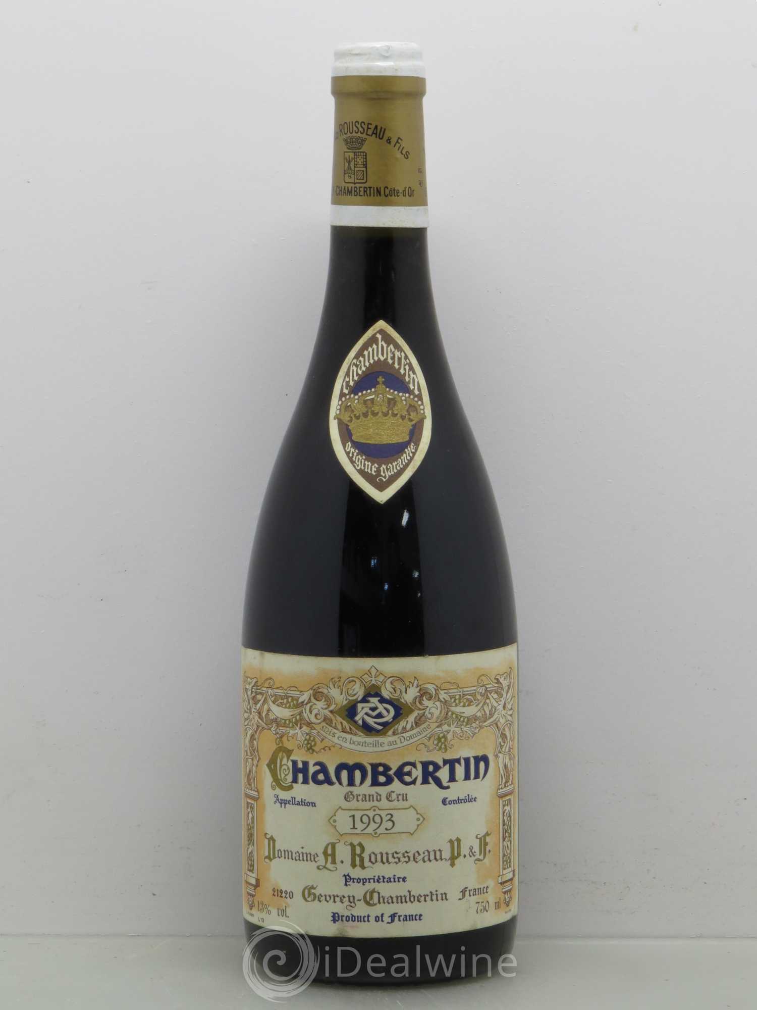 Chambertin Grand Cru Armand Rousseau (Domaine) 1993 - Lot de 1 bouteille - 0