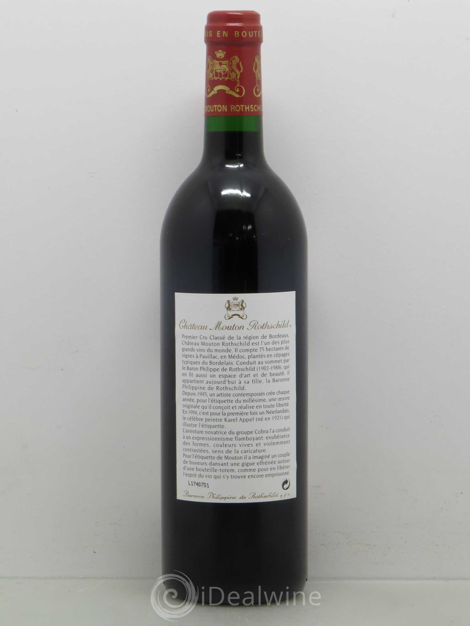 Château Mouton Rothschild 1er Grand Cru Classé 1994 - Lot de 1 bouteille - 1