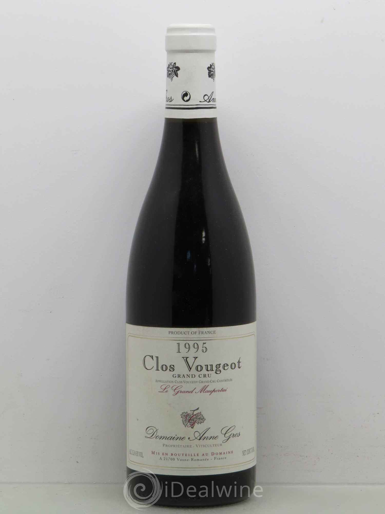 Clos de Vougeot Grand Cru Le Grand Maupertui Anne Gros 1995 - Lot de 1 bouteille - 0