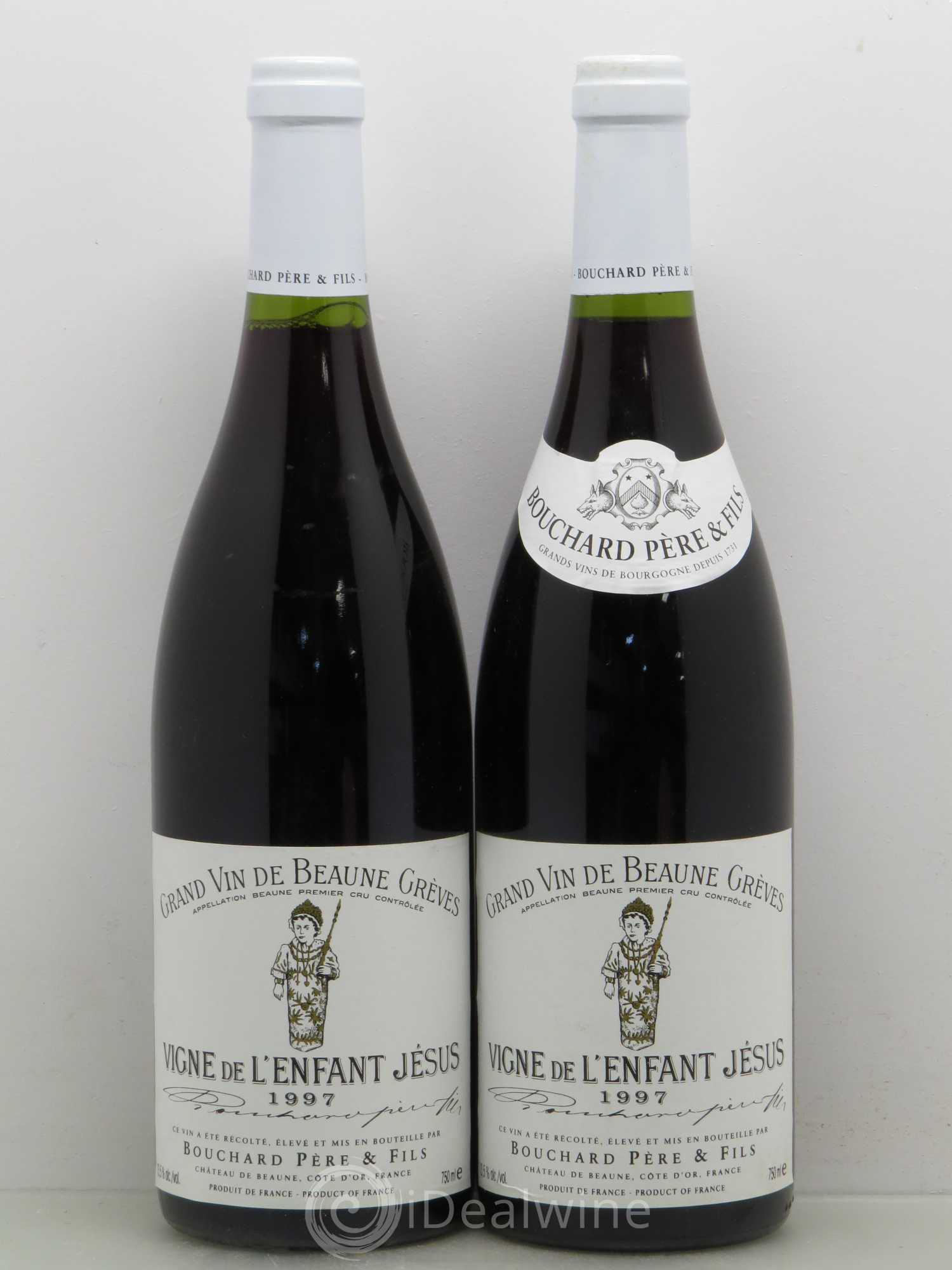 Beaune 1er Cru Grèves - Vigne de l'Enfant Jésus Bouchard Père & Fils 1997 - Lot de 2 bouteilles - 0