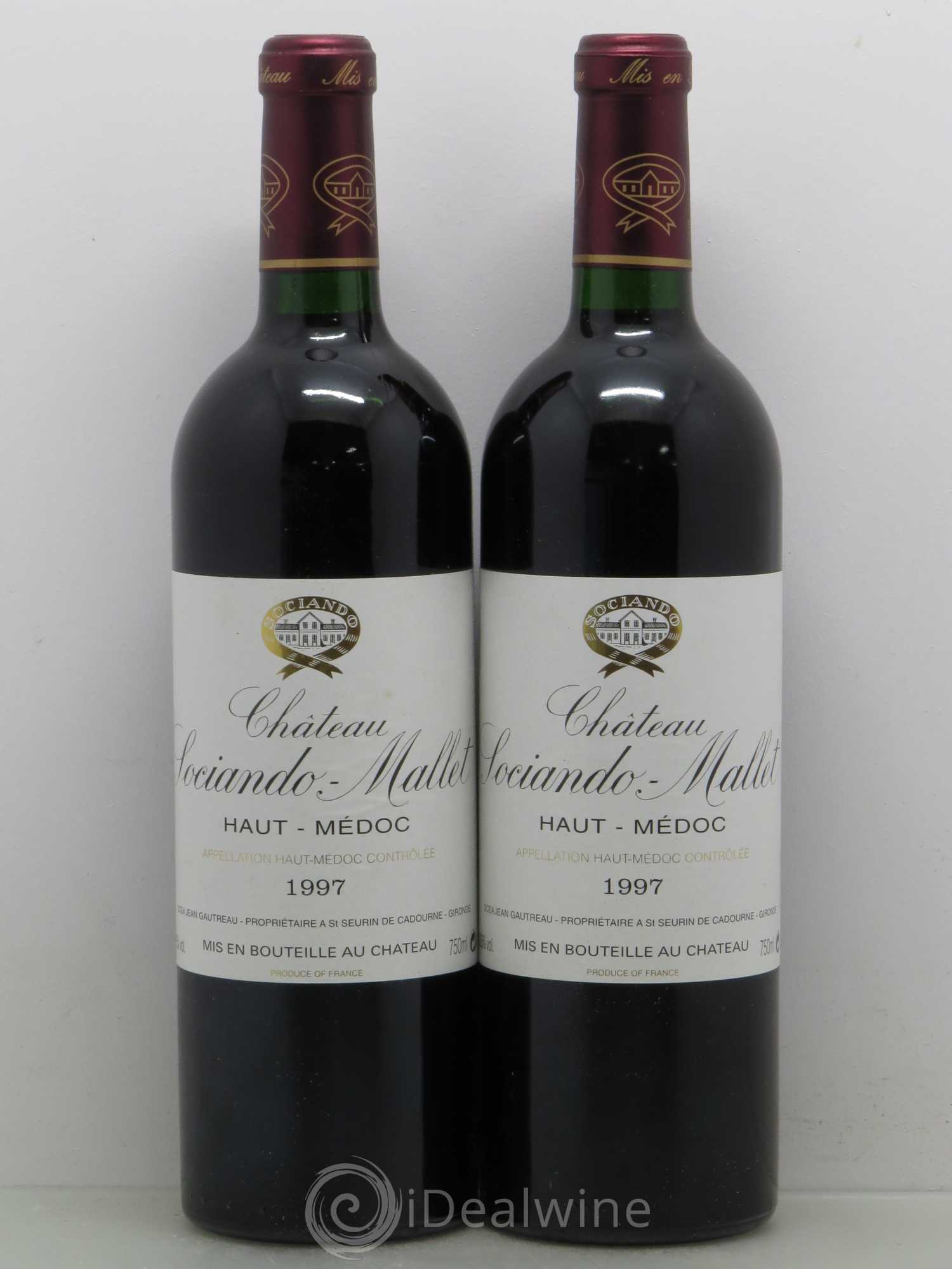 Château Sociando Mallet 1997 - Lot de 2 bouteilles - 0