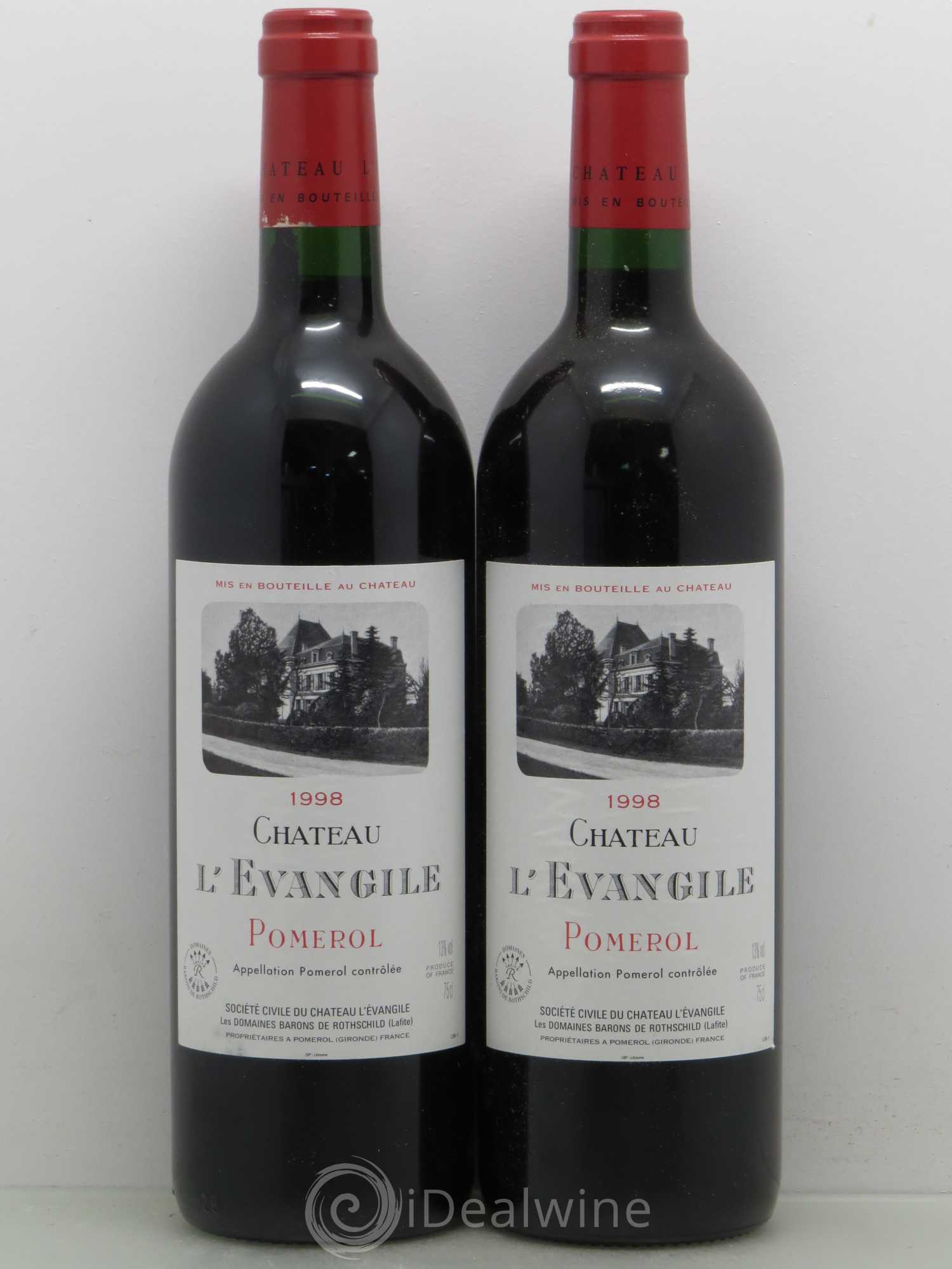 Château l' Évangile 1998 - Lot de 2 bouteilles - 0