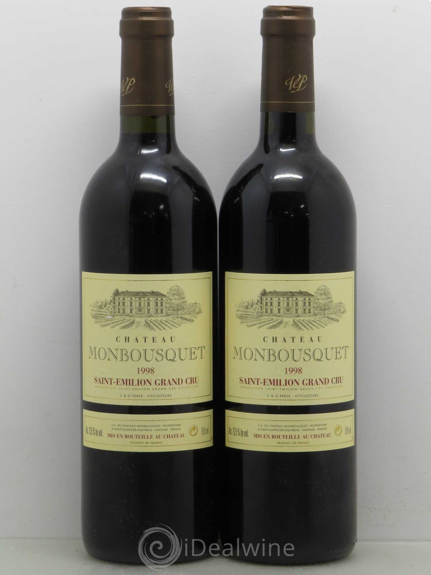 Château Monbousquet Grand Cru Classé 1998 - Lot de 2 bouteilles - 0