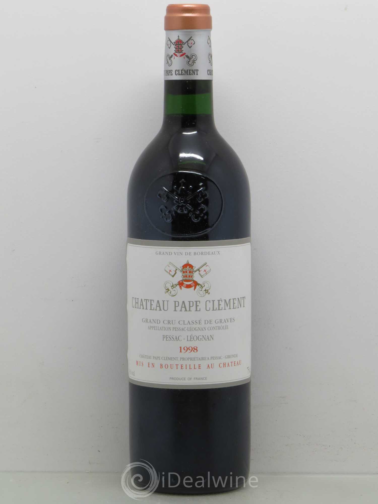 Château Pape Clément Cru Classé de Graves 1998 - Lot de 1 bouteille - 0