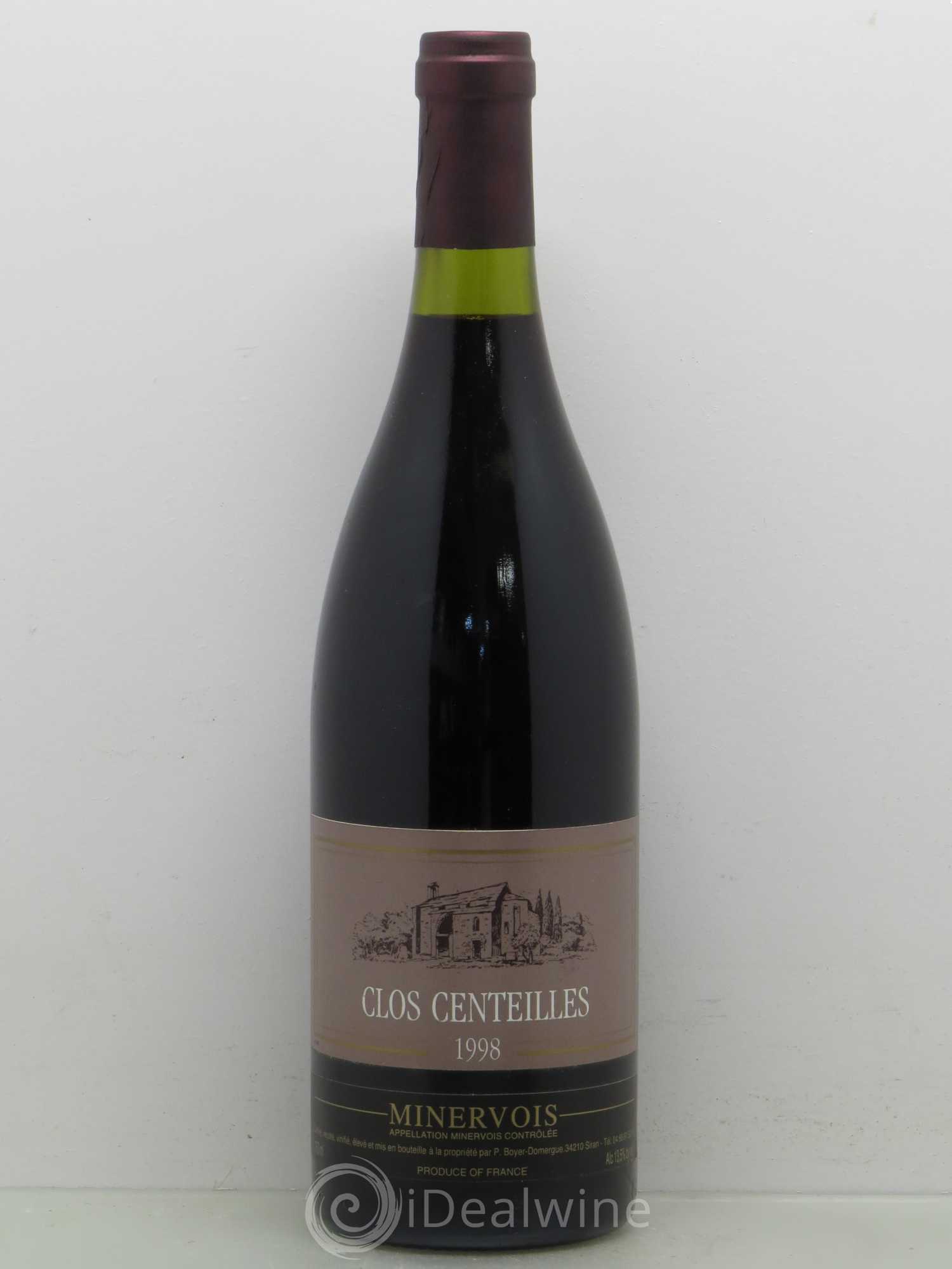 Minervois Clos Centeilles 1998 - Lot de 1 bouteille - 0