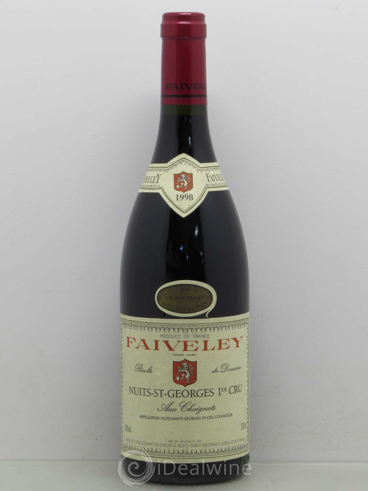 Nuits-Saint-Georges 1er Cru Aux Chaignots Faiveley 1998 - Lot de 1 bouteille - 0