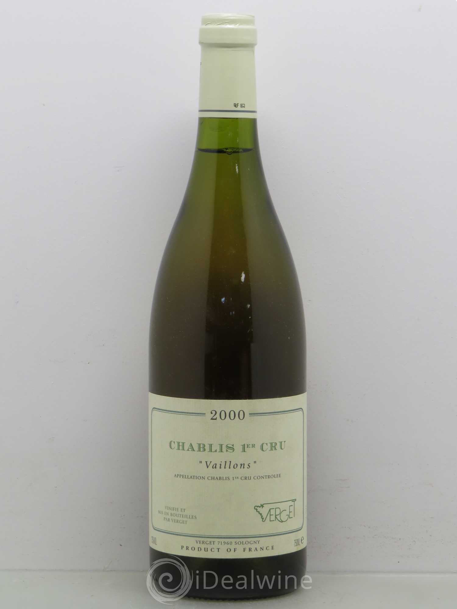 Chablis 1er Cru Vaillons Verget 2000 - Lot de 1 bouteille - 0