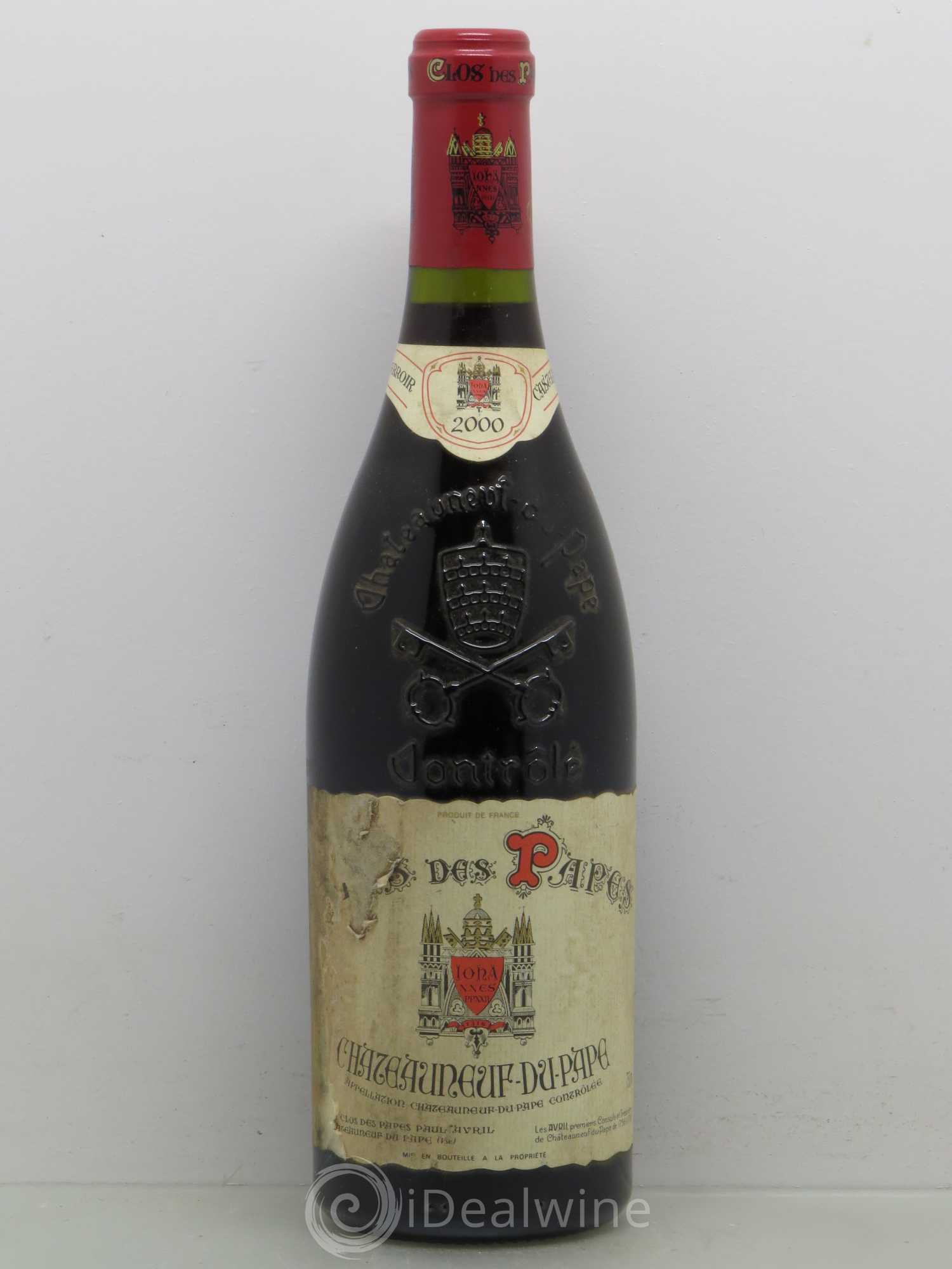 Châteauneuf-du-Pape Clos des Papes - Paul Avril 2000 - Lot de 1 bouteille - 0