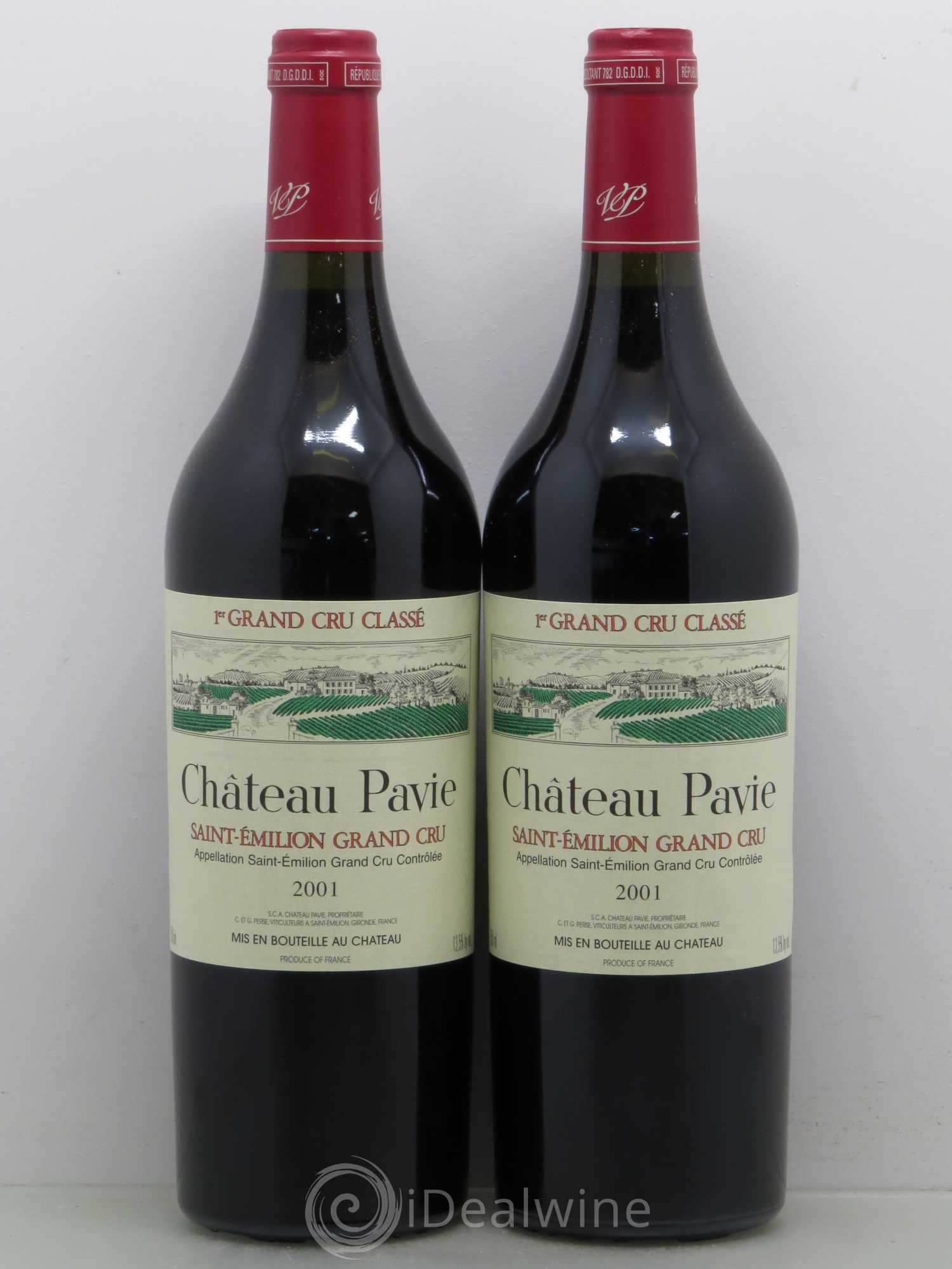 Château Pavie 1er Grand Cru Classé A 2001 - Lot de 2 bouteilles - 0