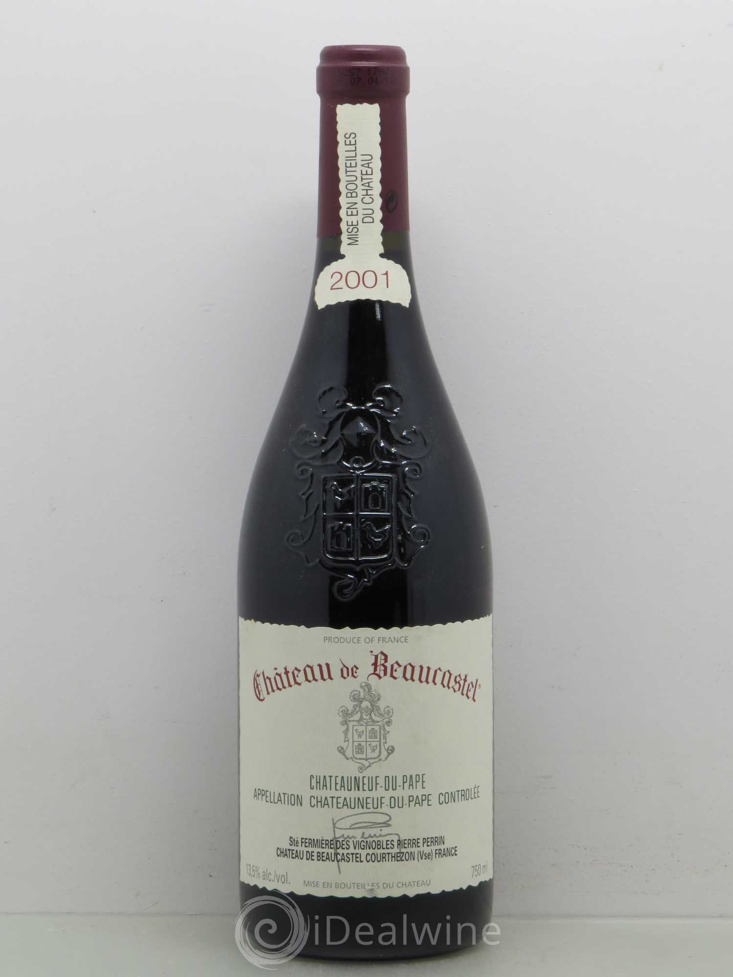 Châteauneuf-du-Pape Château de Beaucastel Famille Perrin 2001 - Lot de 1 bouteille - 0