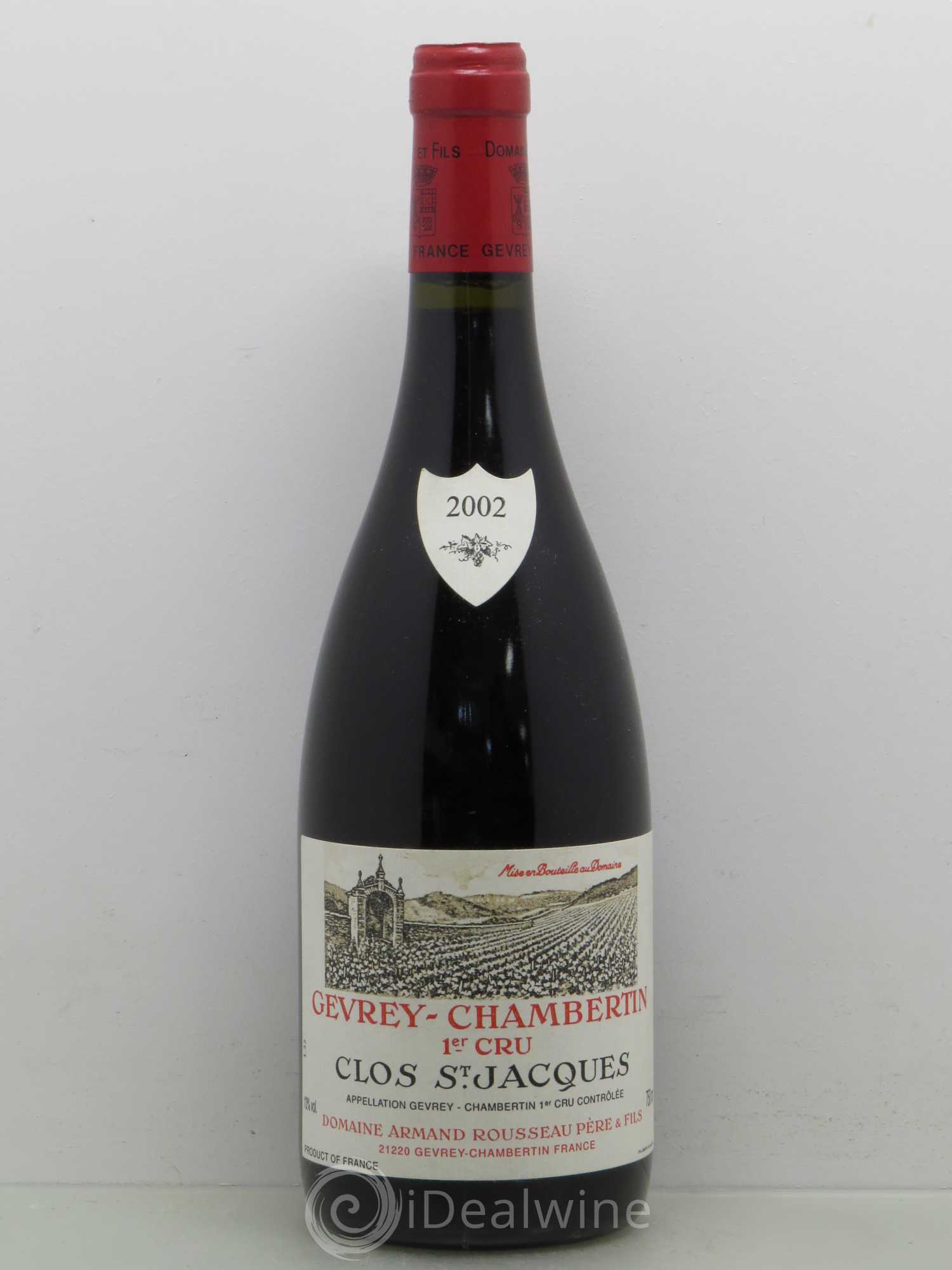 Gevrey-Chambertin 1er Cru Clos Saint-Jacques Armand Rousseau (Domaine) 2002 - Lot de 1 bouteille - 0