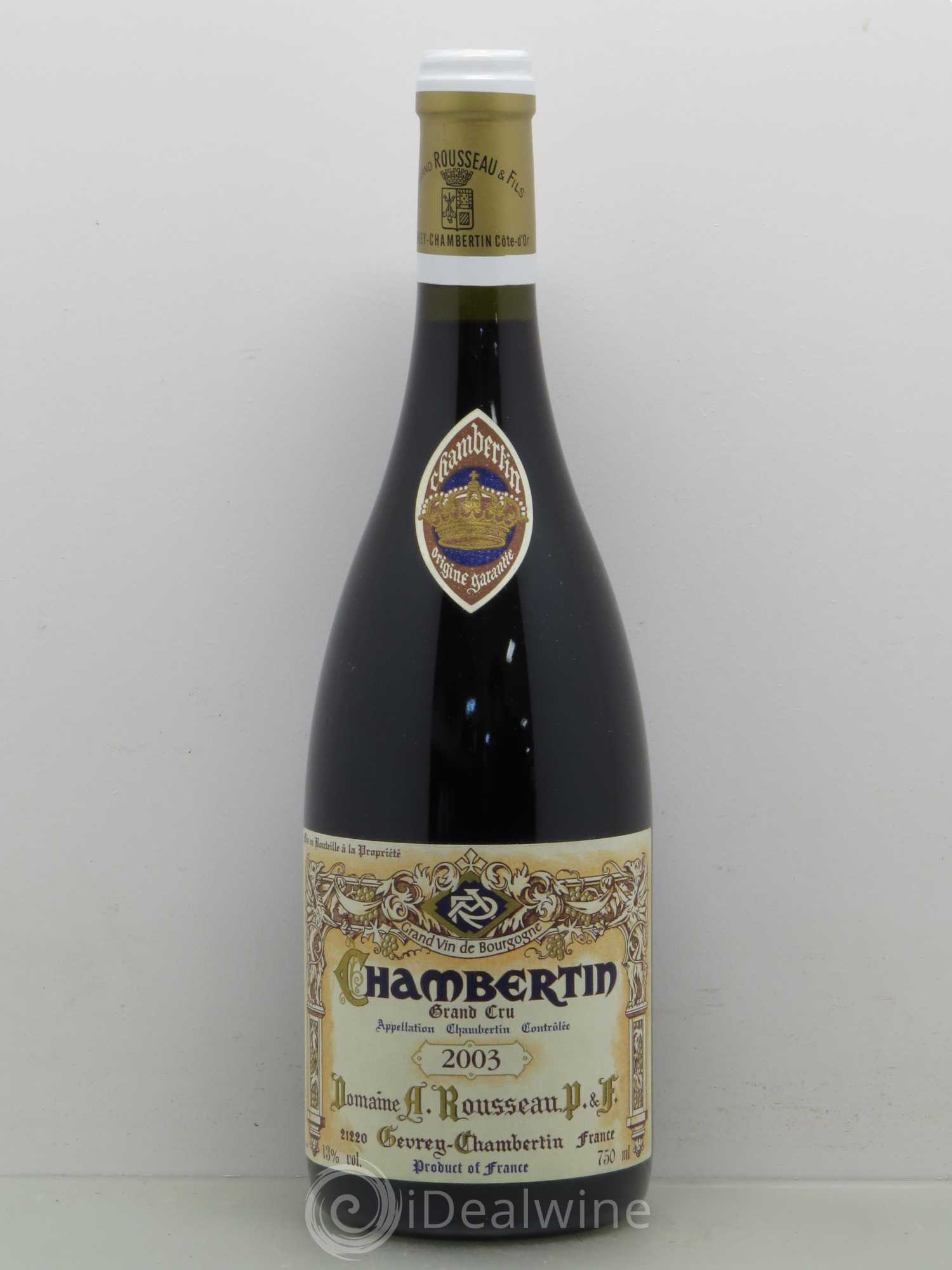 Chambertin Grand Cru Armand Rousseau (Domaine) 2003 - Lot de 1 bouteille - 0