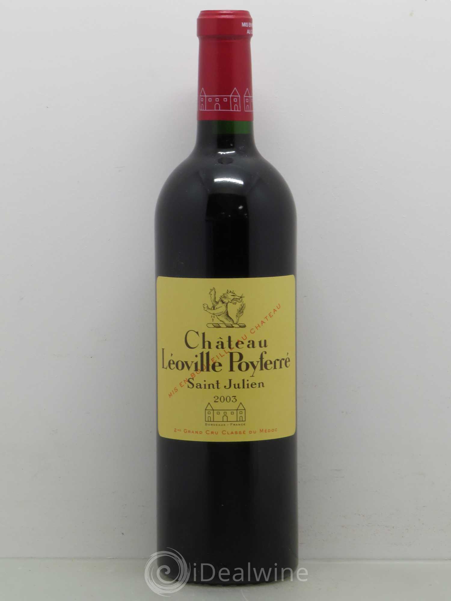 Château Léoville Poyferré 2ème Grand Cru Classé 2003 - Lot de 1 bouteille - 0