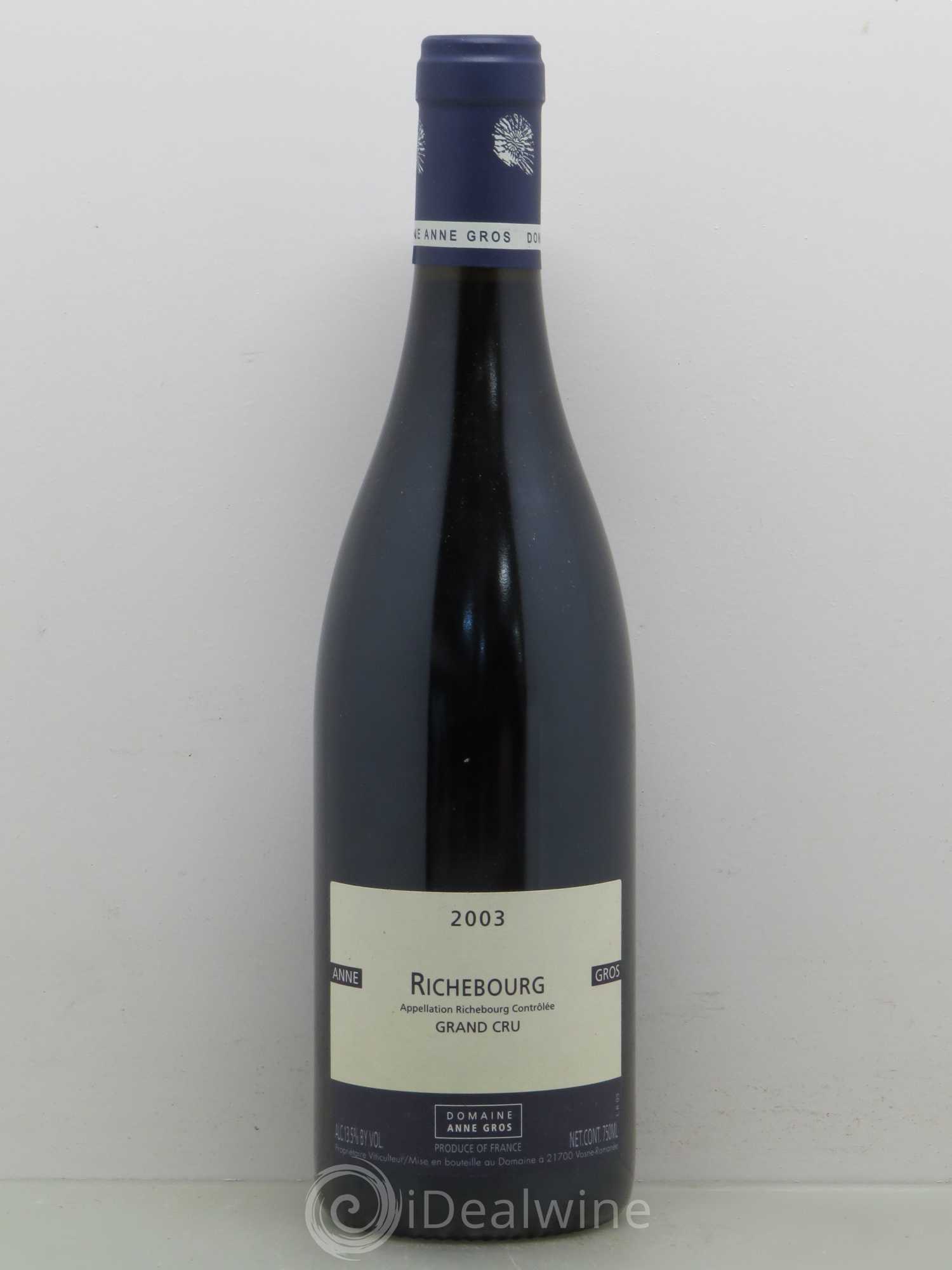 Richebourg Grand Cru Anne Gros 2003 - Lot de 1 bouteille - 0