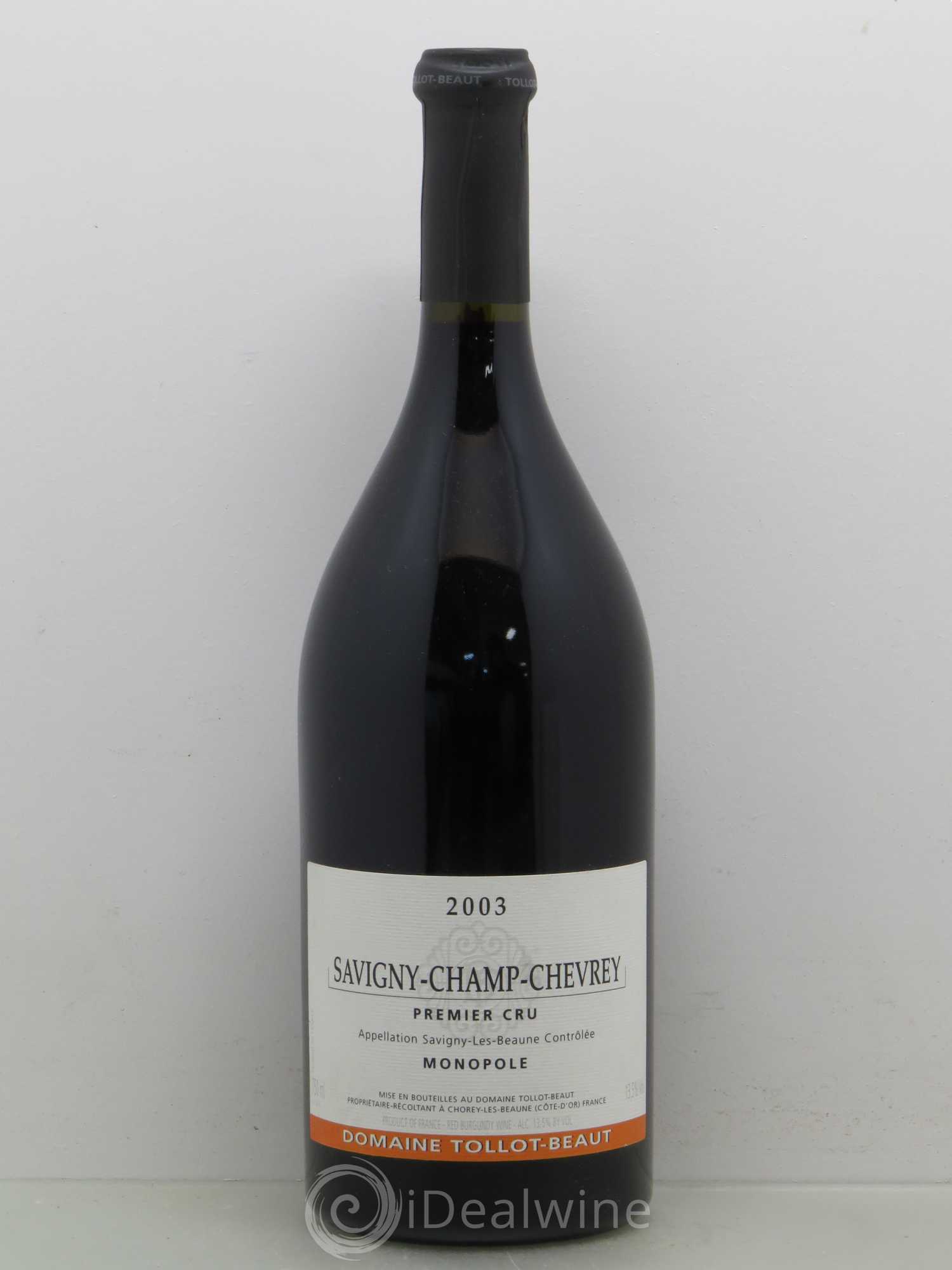 Savigny-lès-Beaune 1er Cru Champ Chevrey Domaine Tollot Beaut 2003 - Posten von 1 Flasche - 0