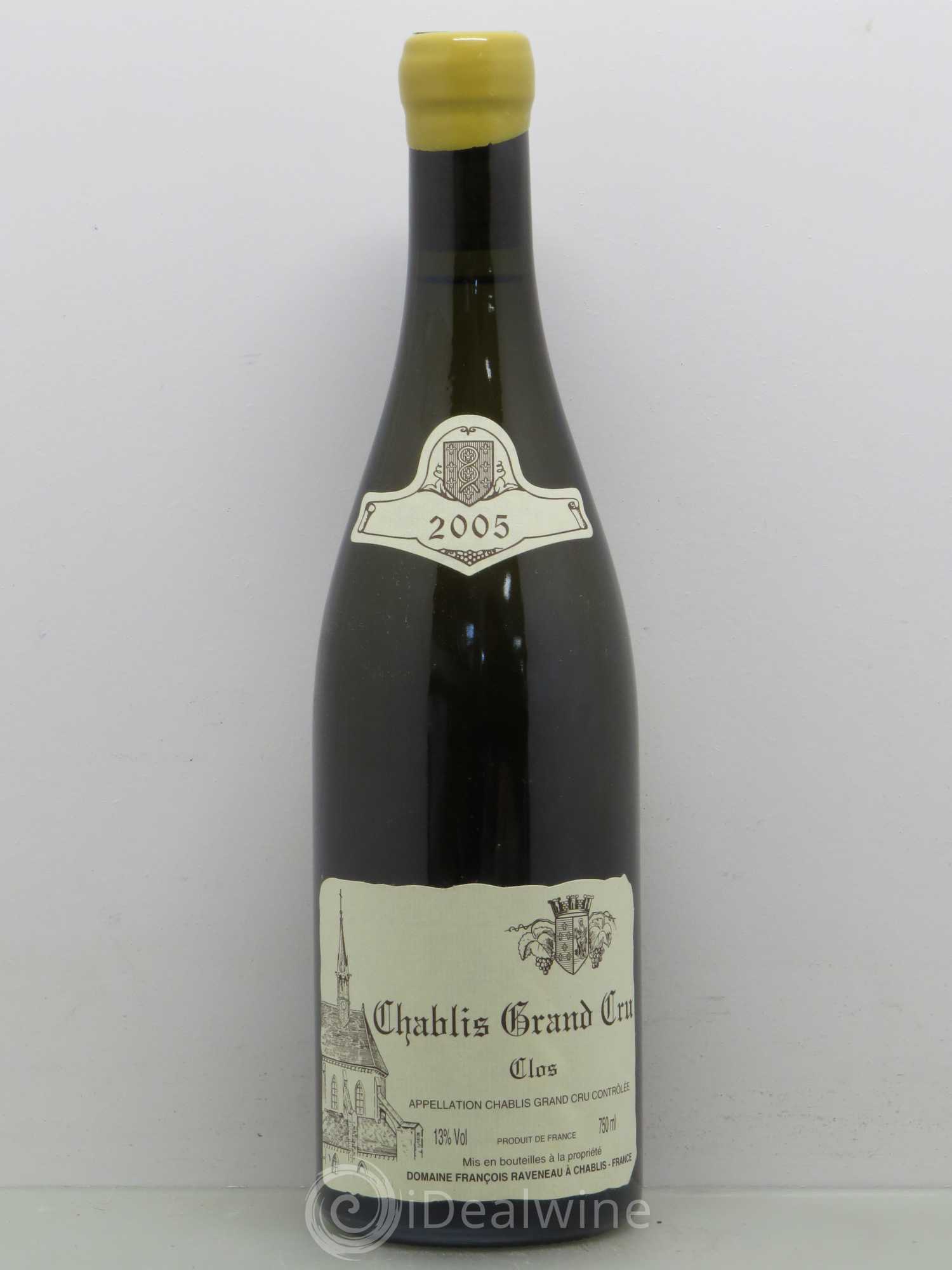 Chablis Grand Cru Clos Raveneau (Domaine) 2005 - Lot de 1 bouteille - 0