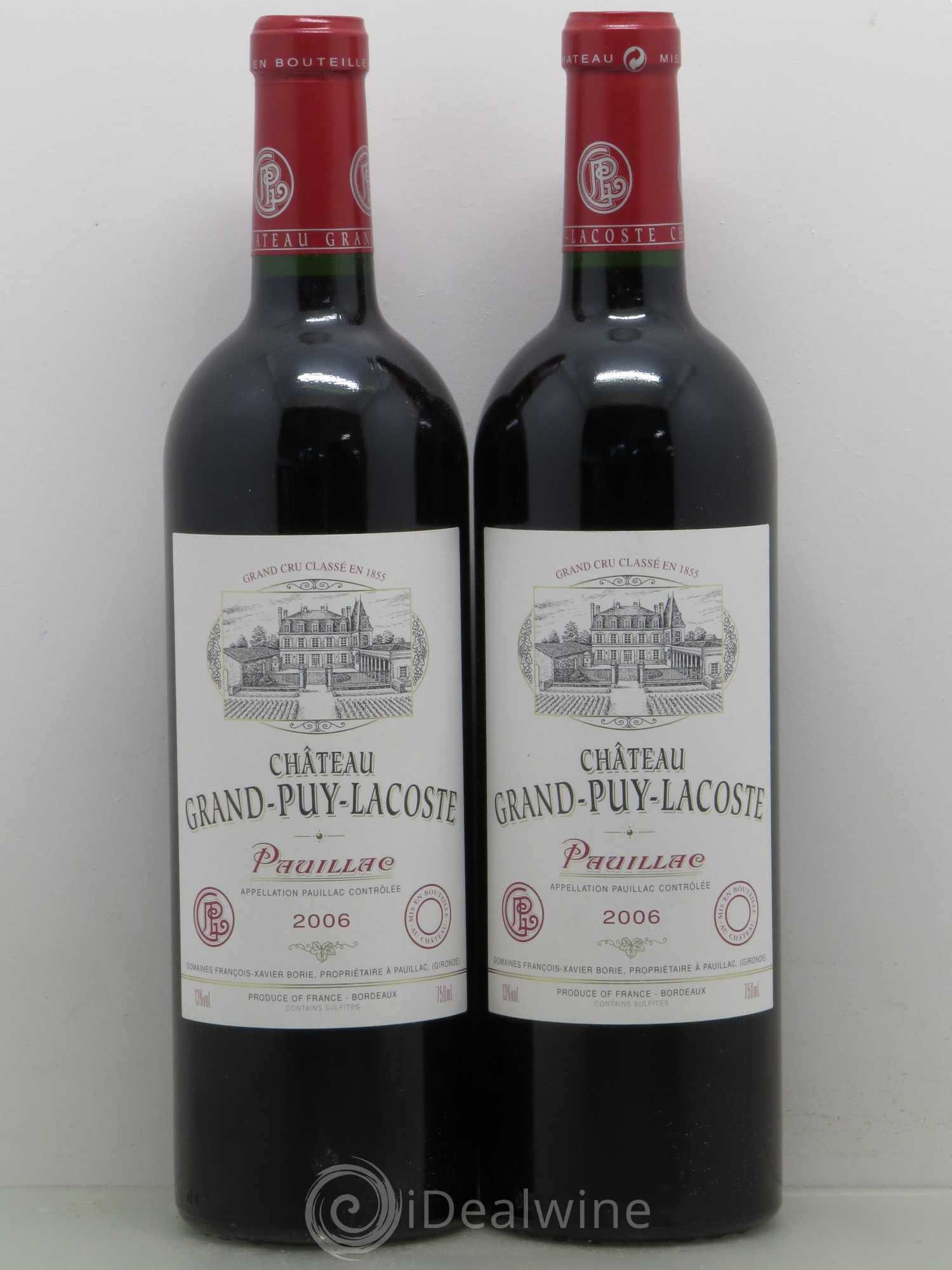 Château Grand Puy Lacoste 5ème Grand Cru Classé 2006 - Lot de 2 bouteilles - 0