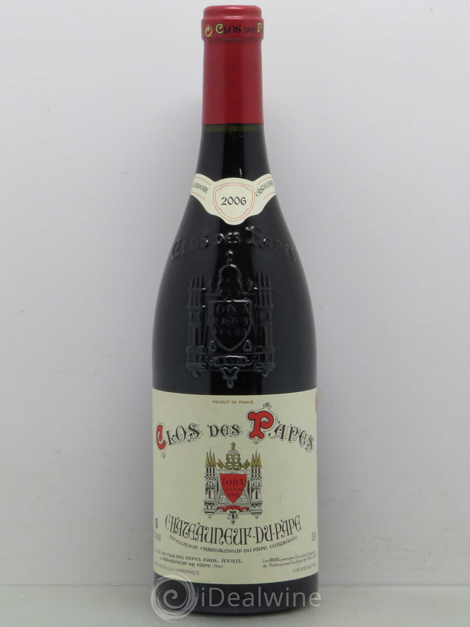 Châteauneuf-du-Pape Clos des Papes - Paul Avril 2006 - Lot de 1 bouteille - 0