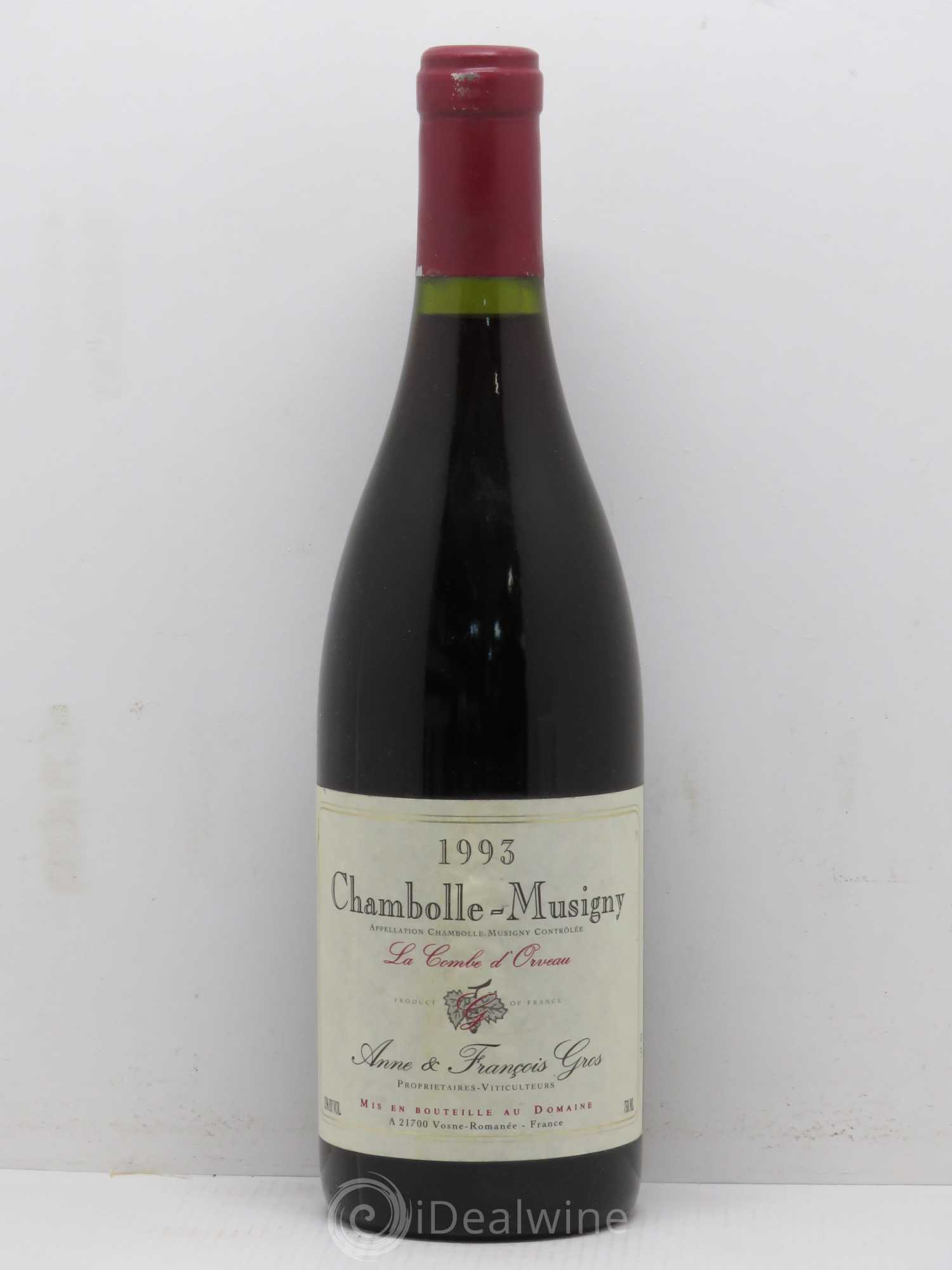 Chambolle-Musigny 1er Cru La Combe d'Orveau Domaine Anne et François Gros 1993 - Posten von 1 Flasche - 0