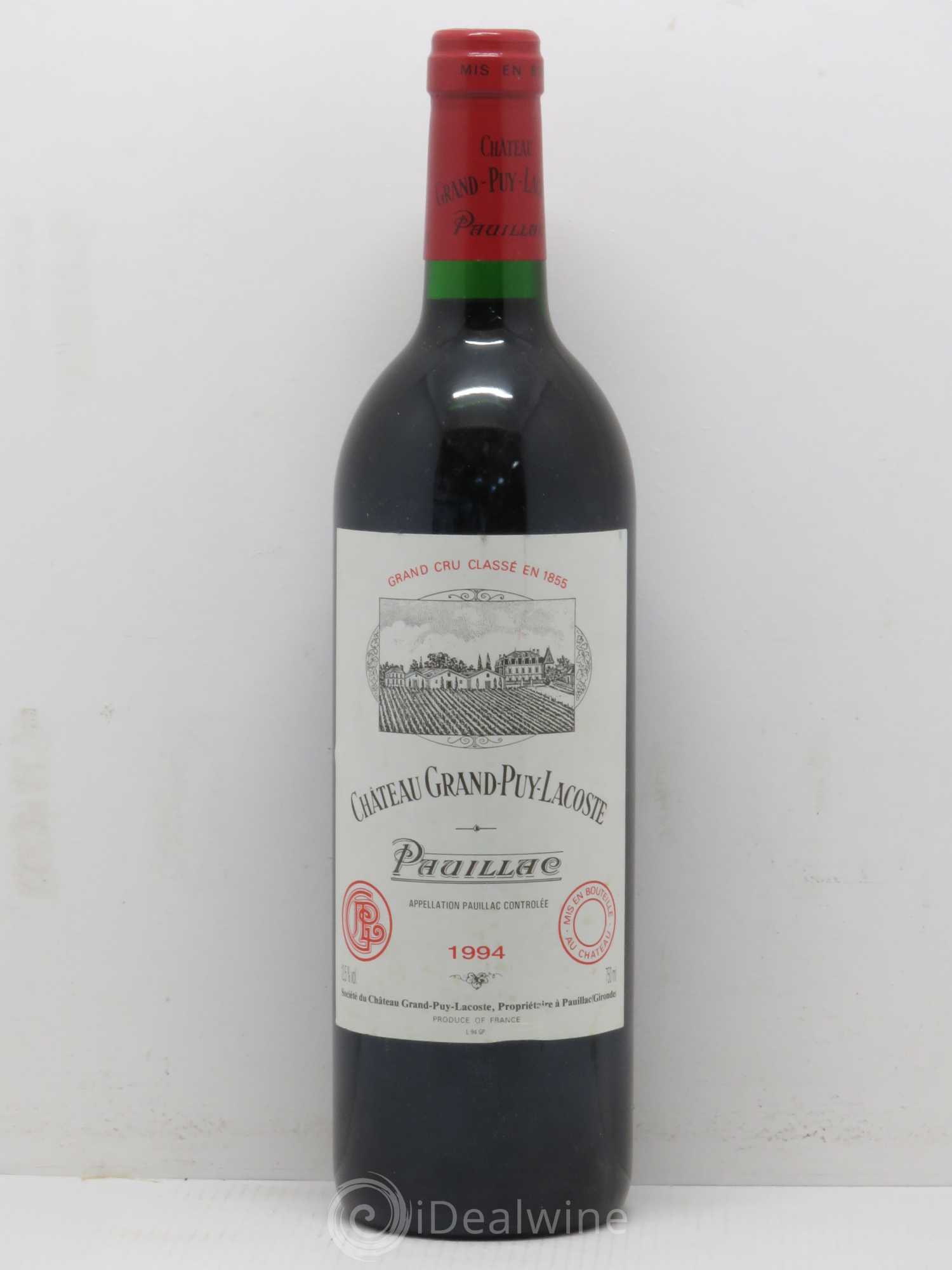Château Grand Puy Lacoste 5ème Grand Cru Classé 1994 - Lot de 1 bouteille - 0