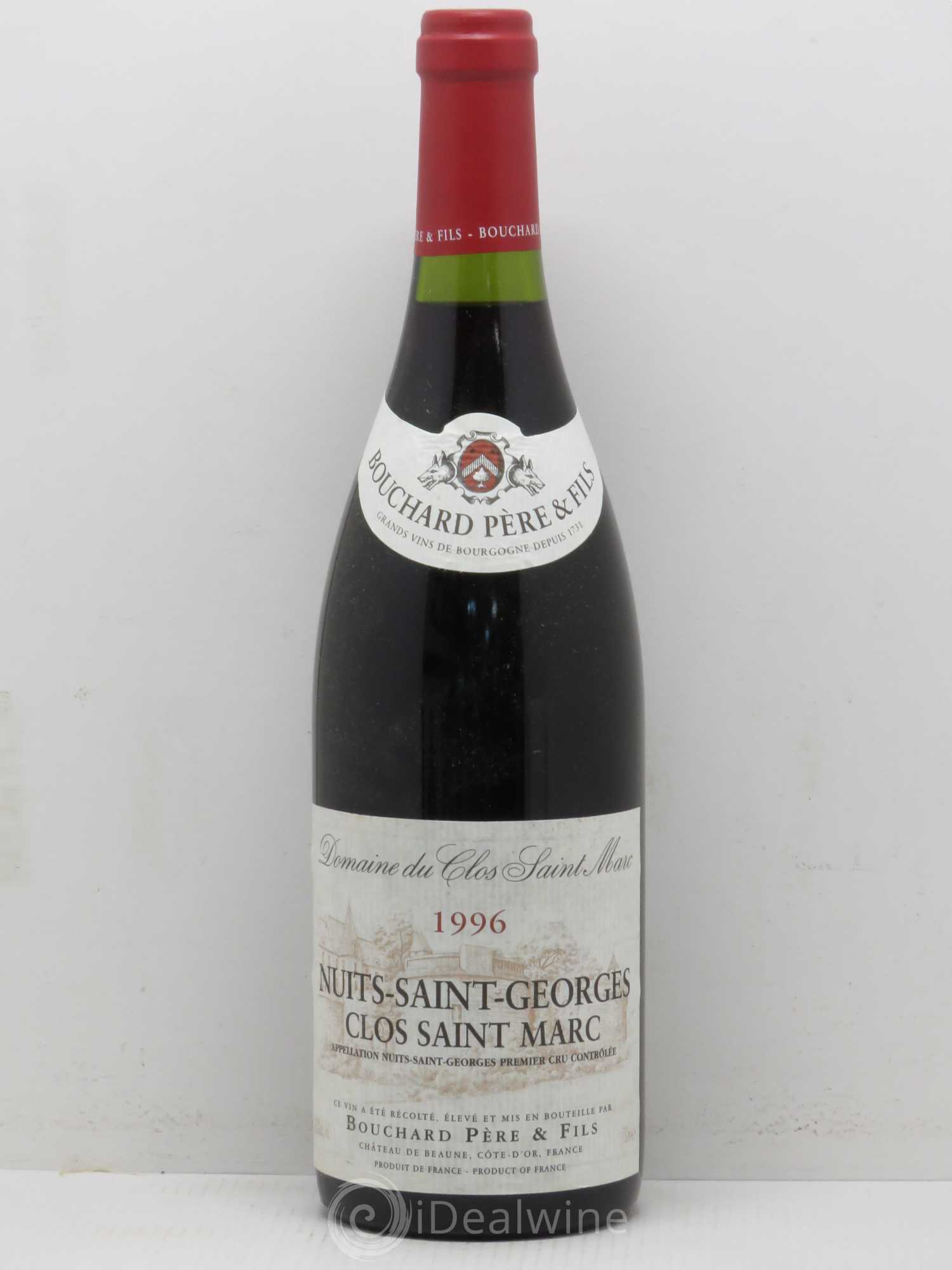 Nuits-Saint-Georges 1er Cru Domaine du Clos Saint Marc Domaine Bouchard 1996 - Posten von 1 Flasche - 0