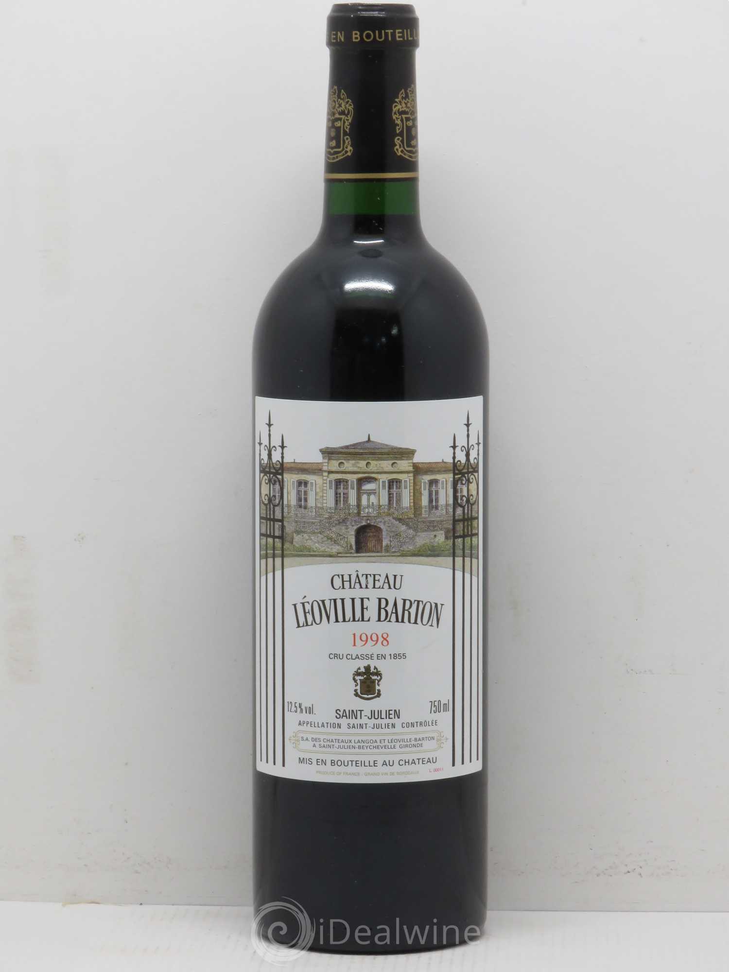 Château Léoville Barton 2ème Grand Cru Classé 1998 - Lot de 1 bouteille - 0