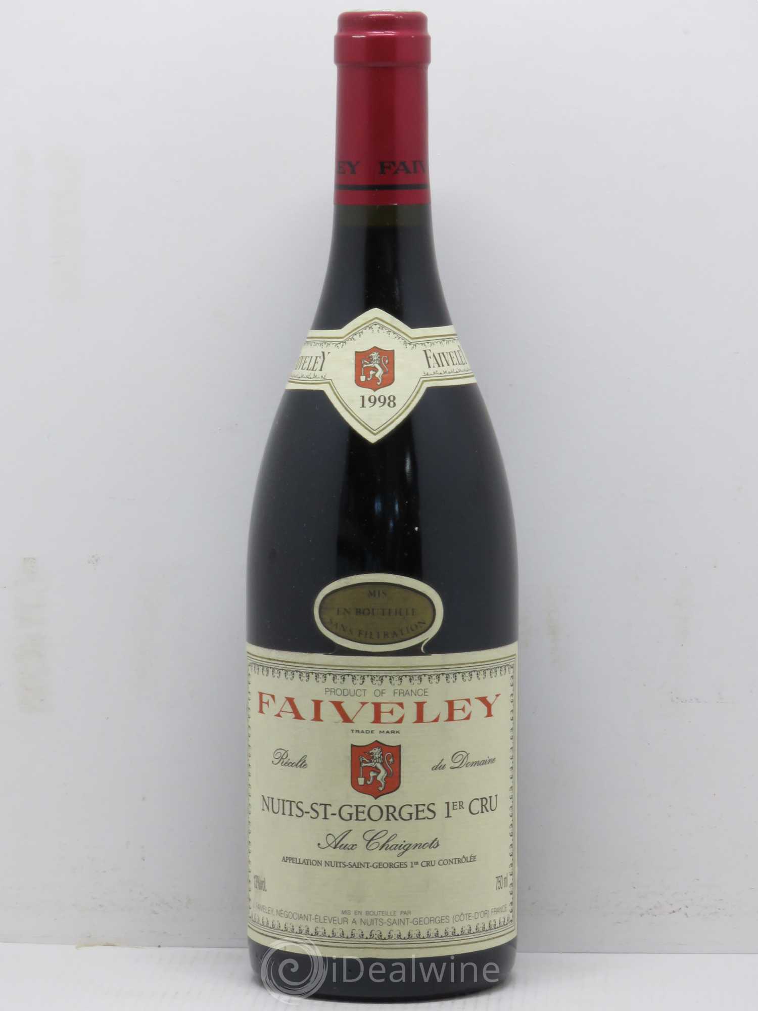 Nuits-Saint-Georges 1er Cru Aux Chaignots Faiveley 1998 - Lot de 1 bouteille - 0