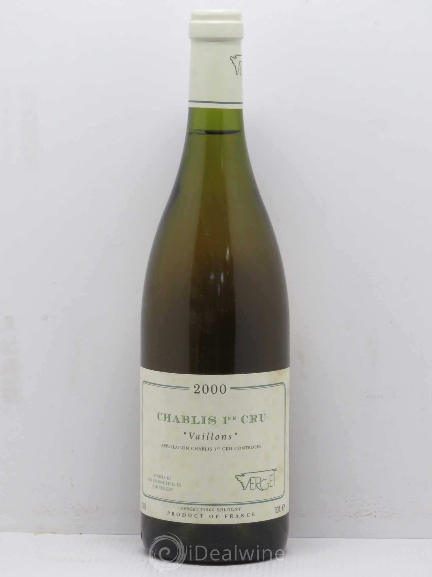 Chablis 1er Cru Vaillons Verget 2000 - Lot de 1 bouteille - 0