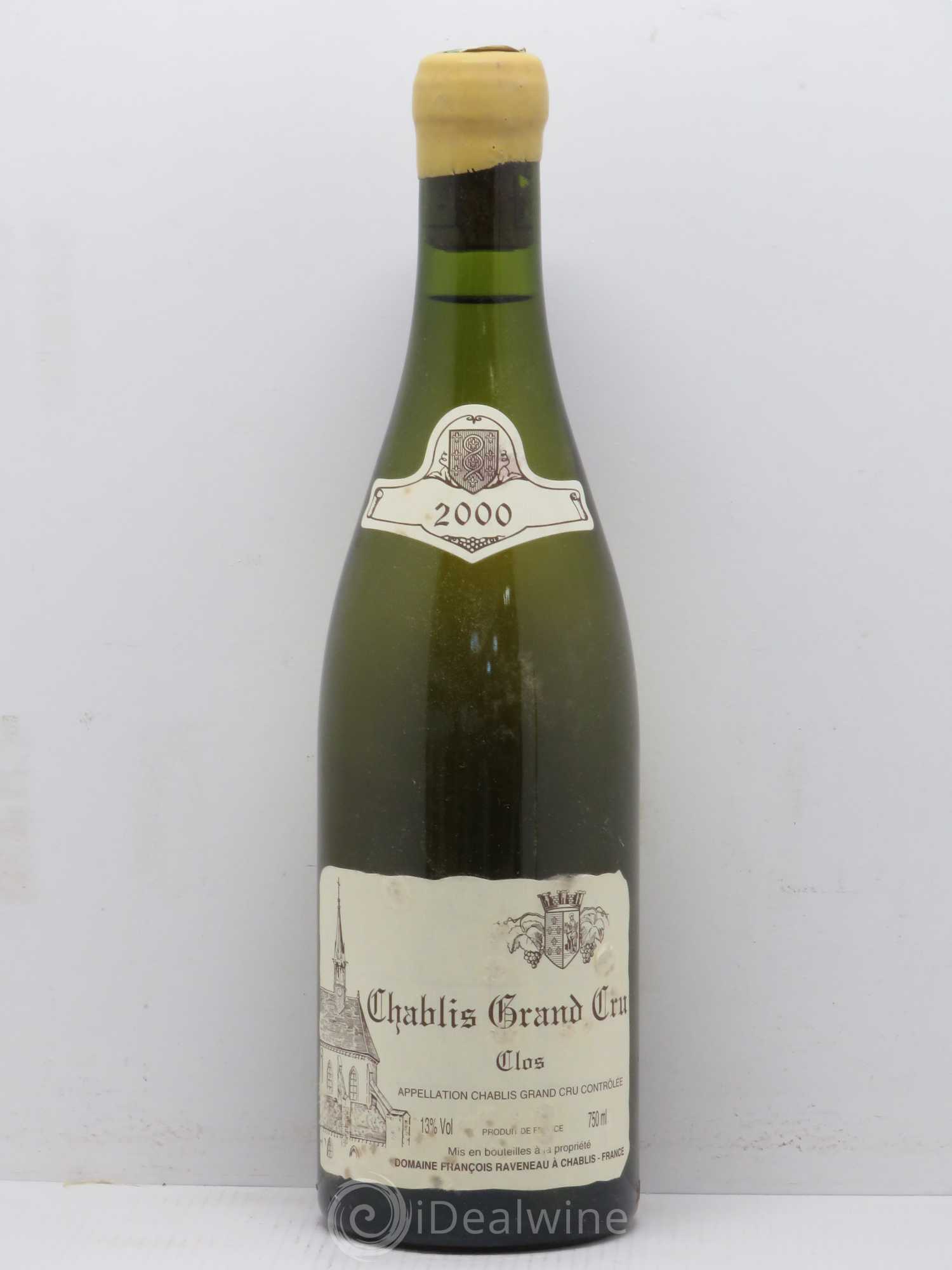 Chablis Grand Cru Clos Raveneau (Domaine) 2000 - Lot de 1 bouteille - 0