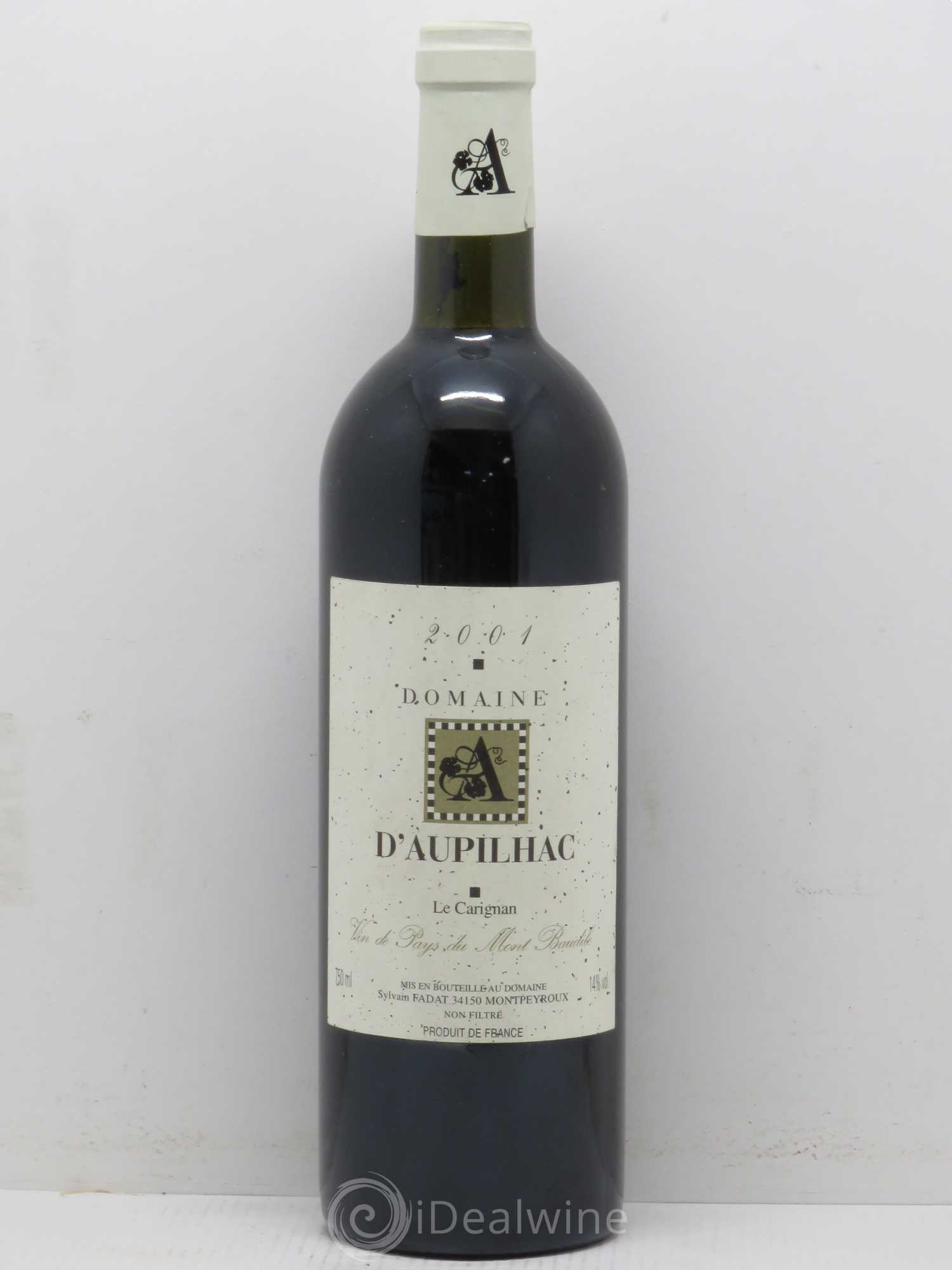 Languedoc VDP du Mont Baudile Domaine d'Aupilhac Le Carignan 2001 - Posten von 1 Flasche - 0