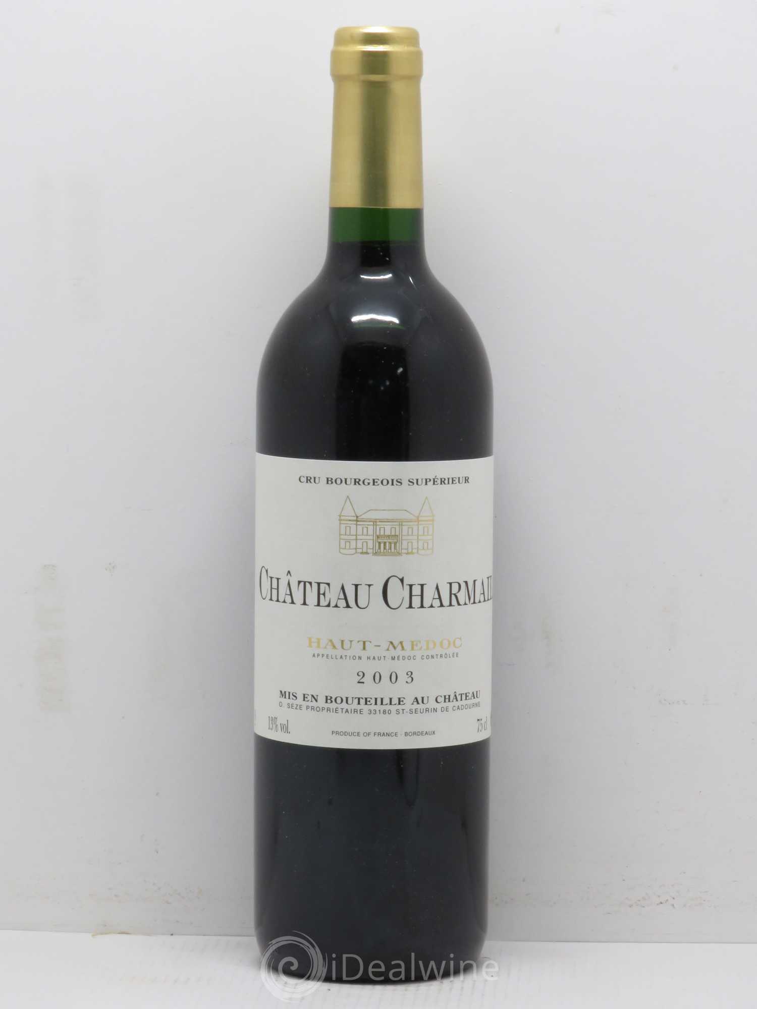Château Charmail Cru Bourgeois 2003 - Lot de 1 bouteille - 0
