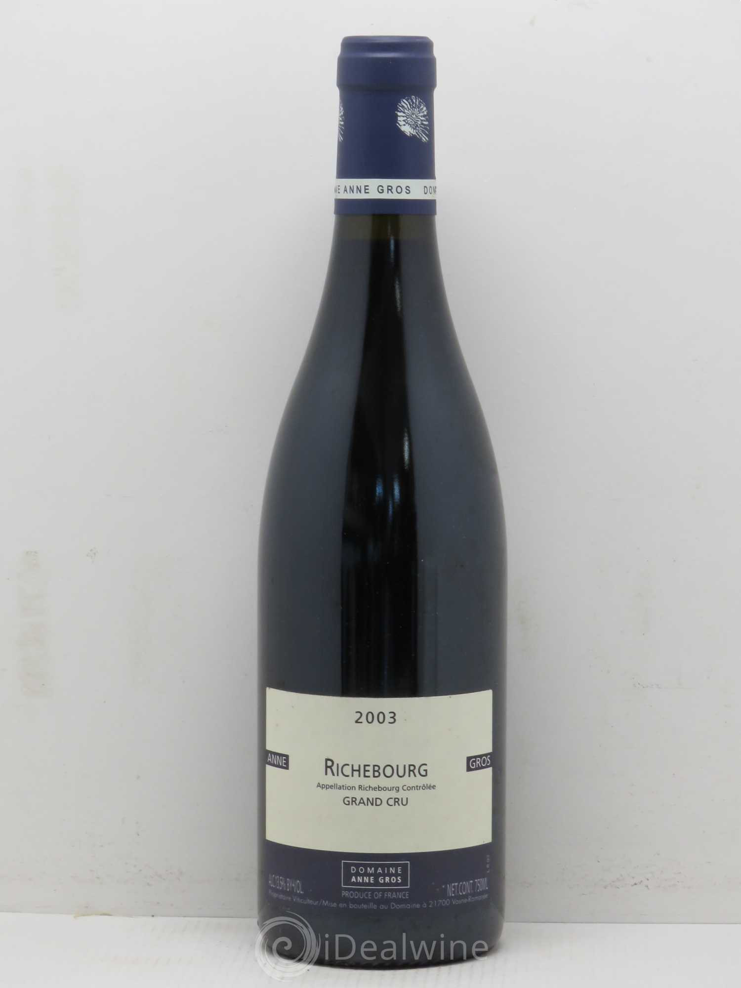 Richebourg Grand Cru Anne Gros 2003 - Lot de 1 bouteille - 0