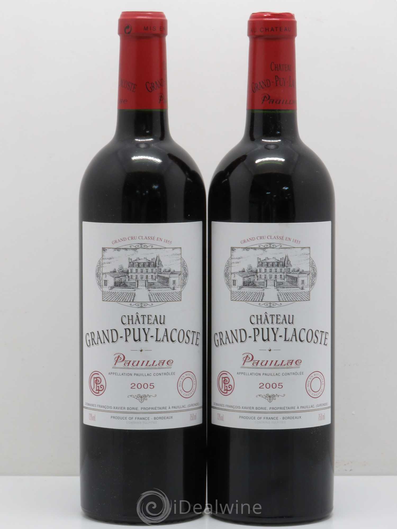 Château Grand Puy Lacoste 5ème Grand Cru Classé 2005 - Lot de 2 bouteilles - 0