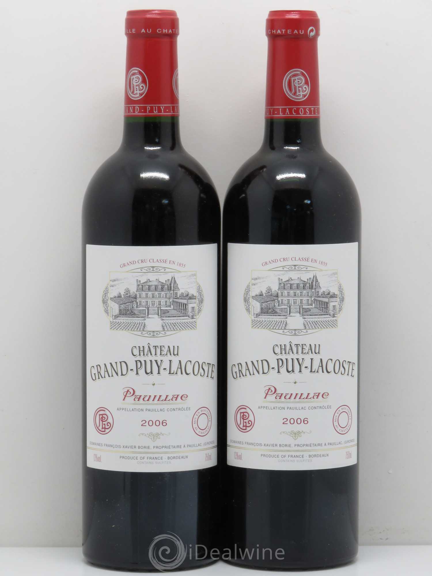 Château Grand Puy Lacoste 5ème Grand Cru Classé 2006 - Lot de 2 bouteilles - 0