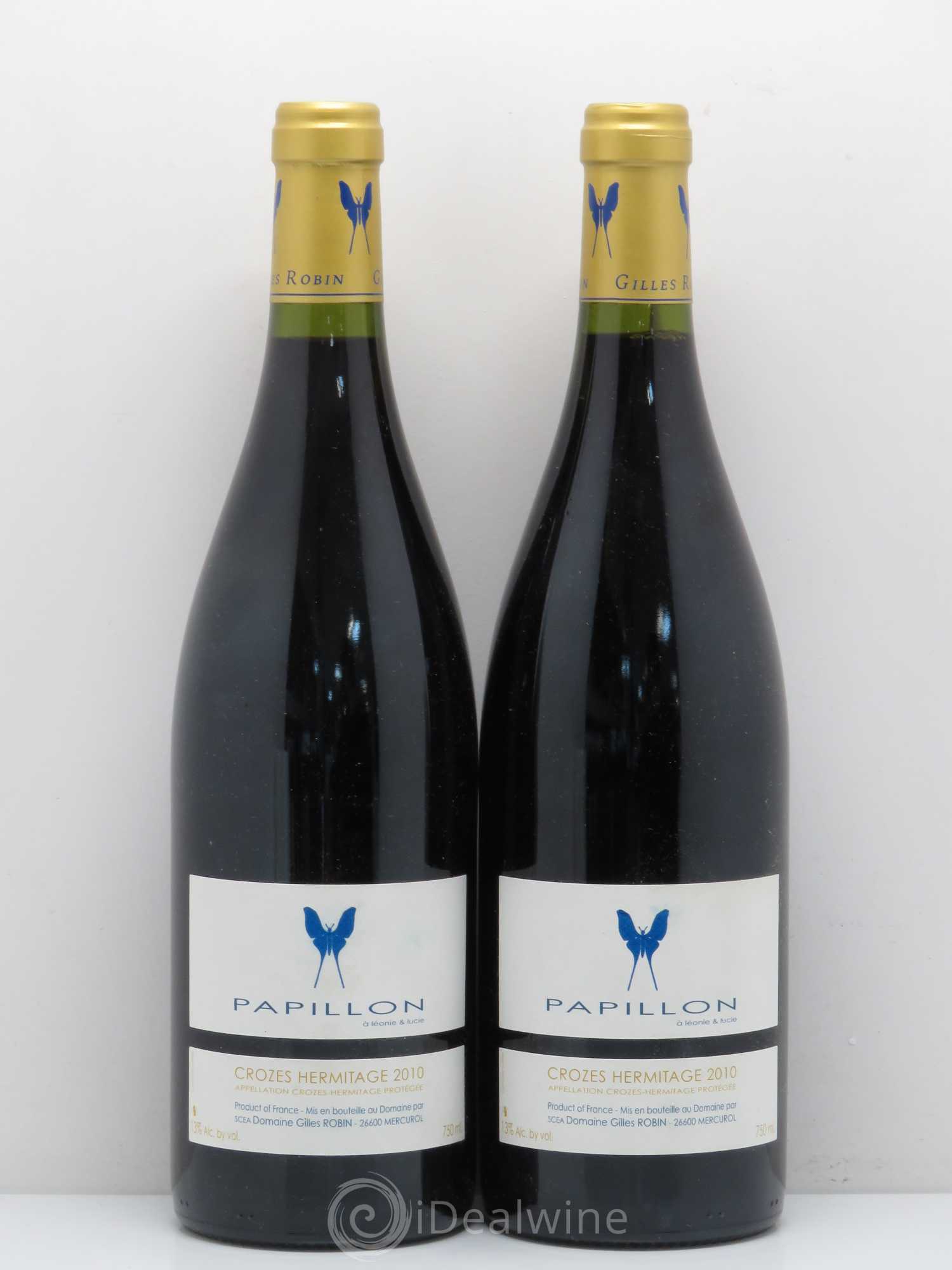 Crozes-Hermitage Papillon Gilles Robin 2010 - Lot de 2 bouteilles - 0
