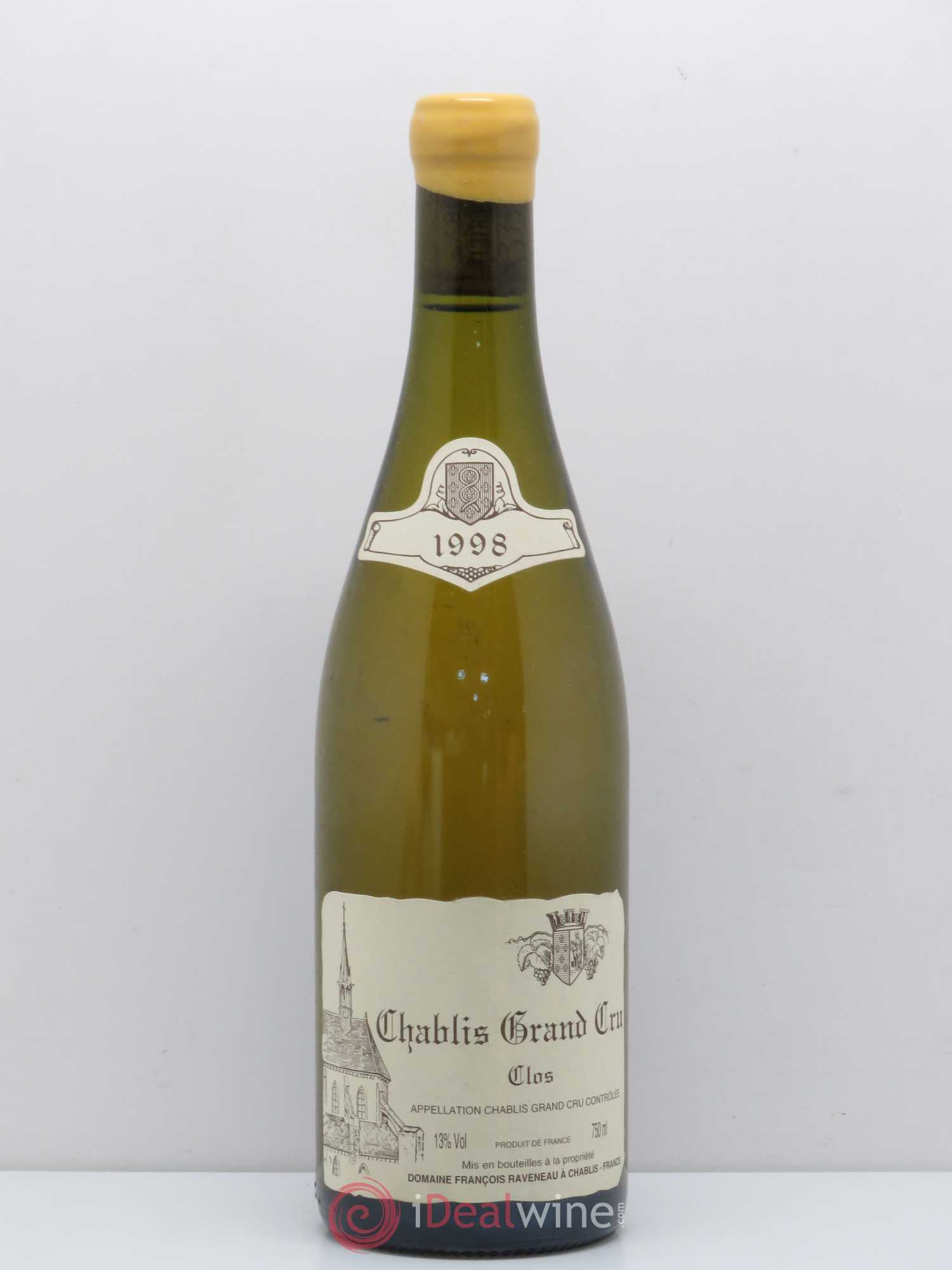 Chablis Grand Cru Clos Raveneau (Domaine) 1998 - Lot de 1 bouteille - 0