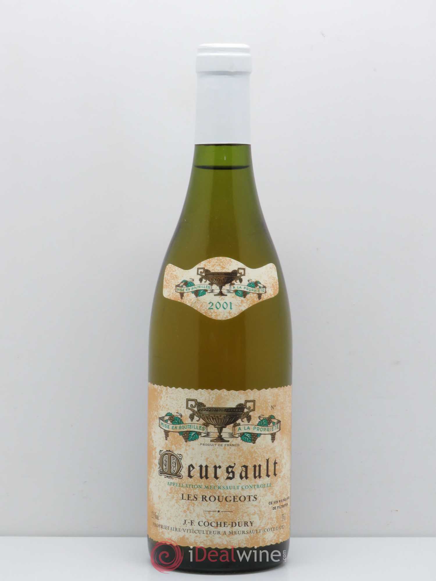 Meursault Les Rougeots Coche Dury (Domaine) 2001 - Lot de 1 bouteille - 0