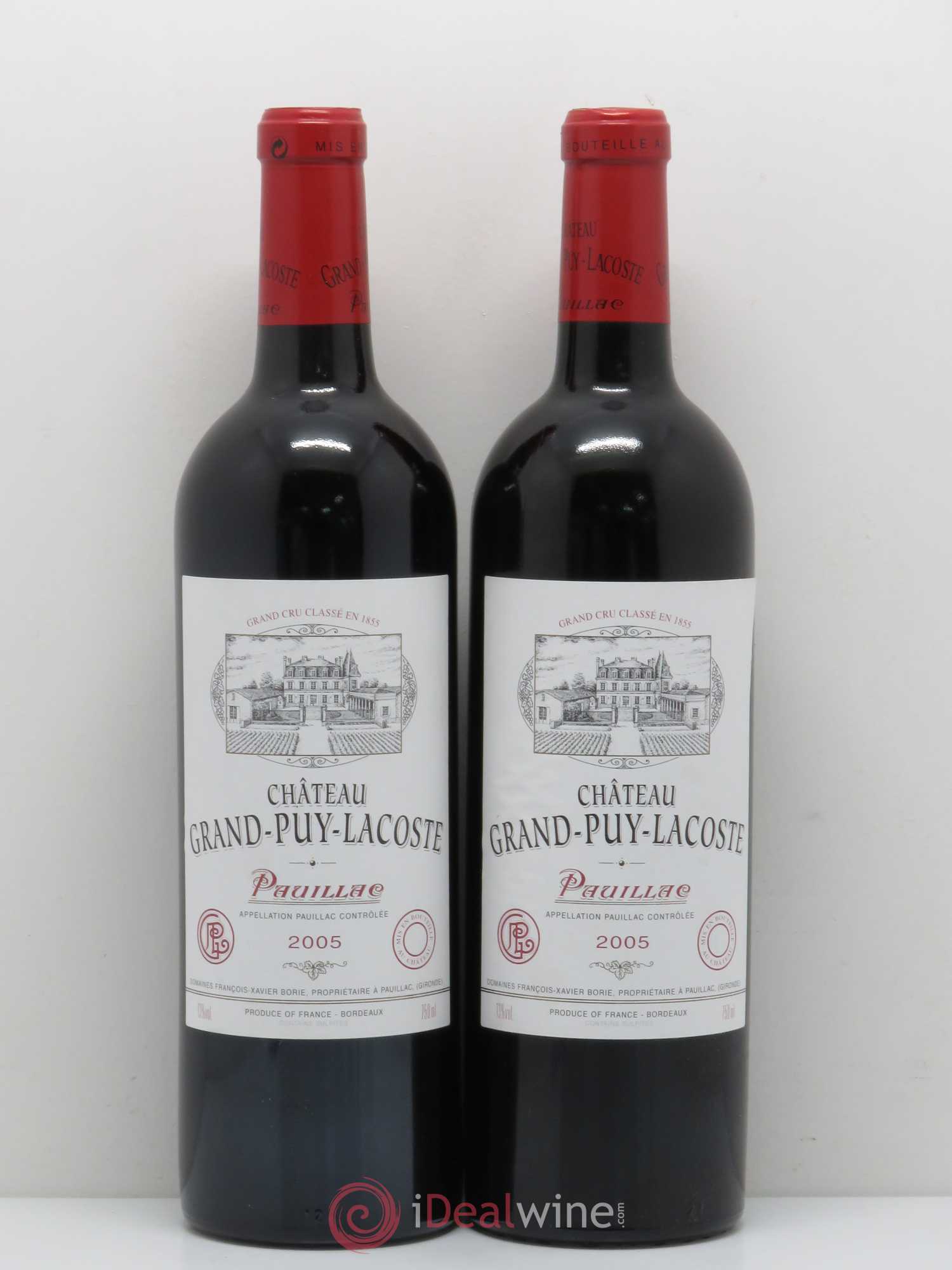 Château Grand Puy Lacoste 5ème Grand Cru Classé 2005 - Lot de 2 bouteilles - 0